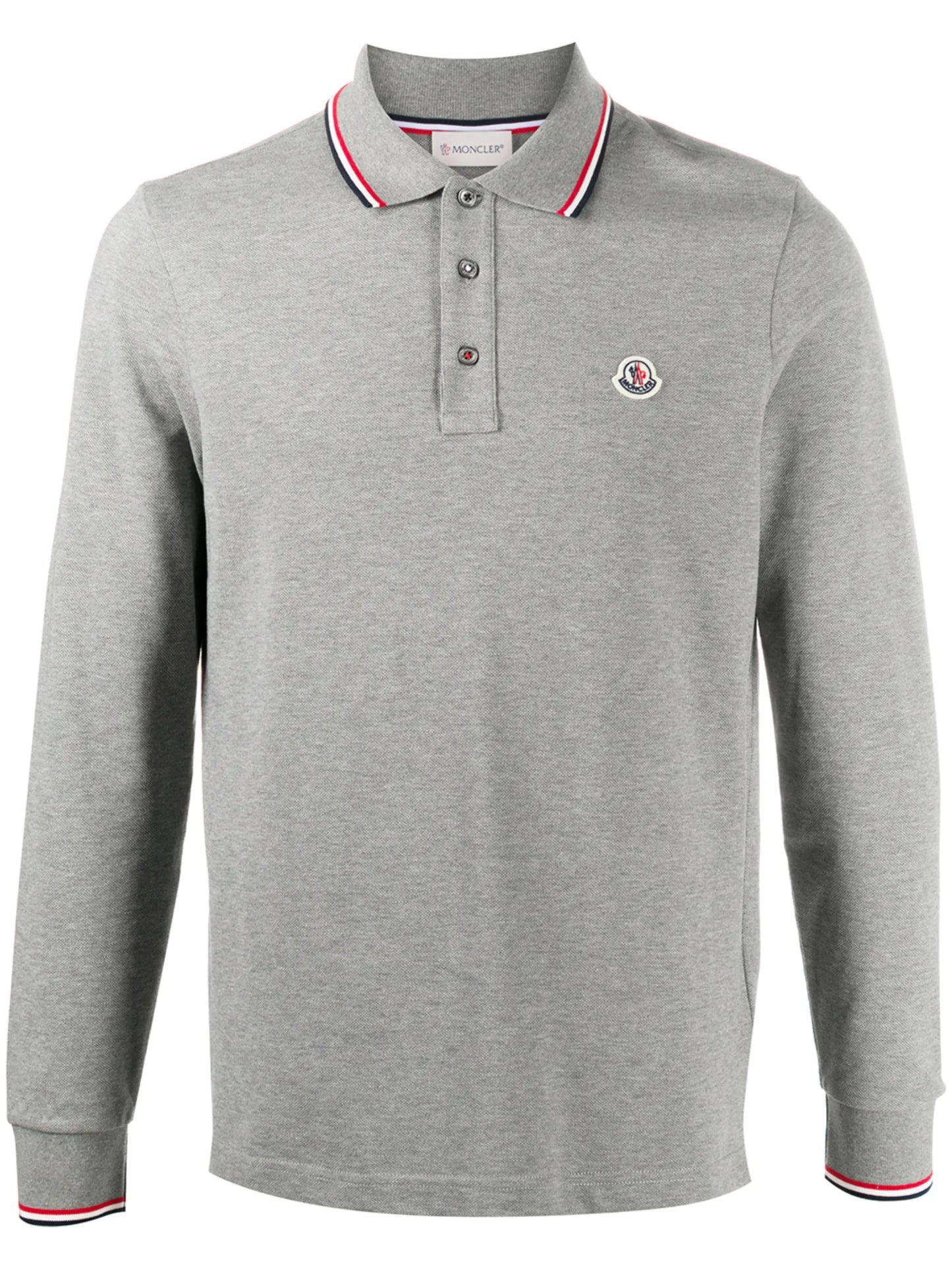 logo patch stripe detail polo shirt