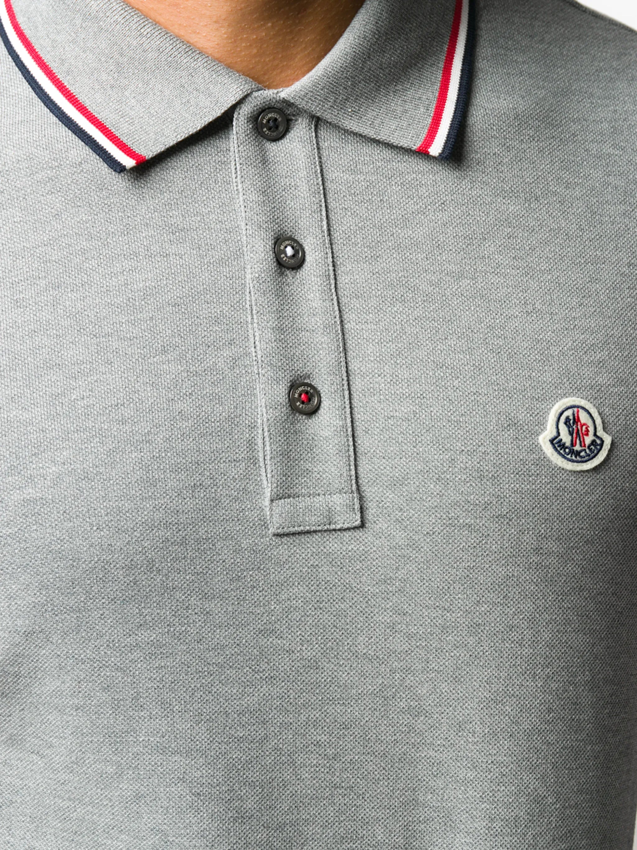 logo patch stripe detail polo shirt