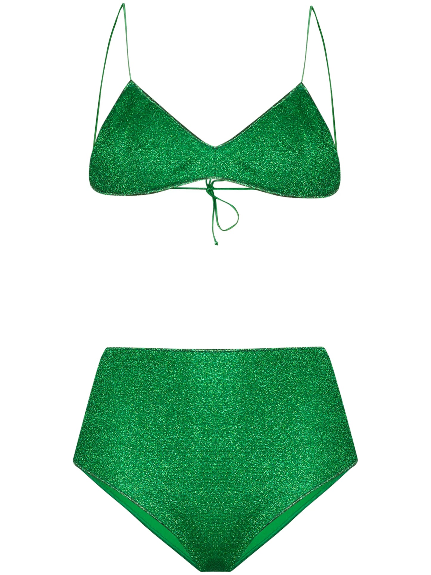 metallic effect bikini set