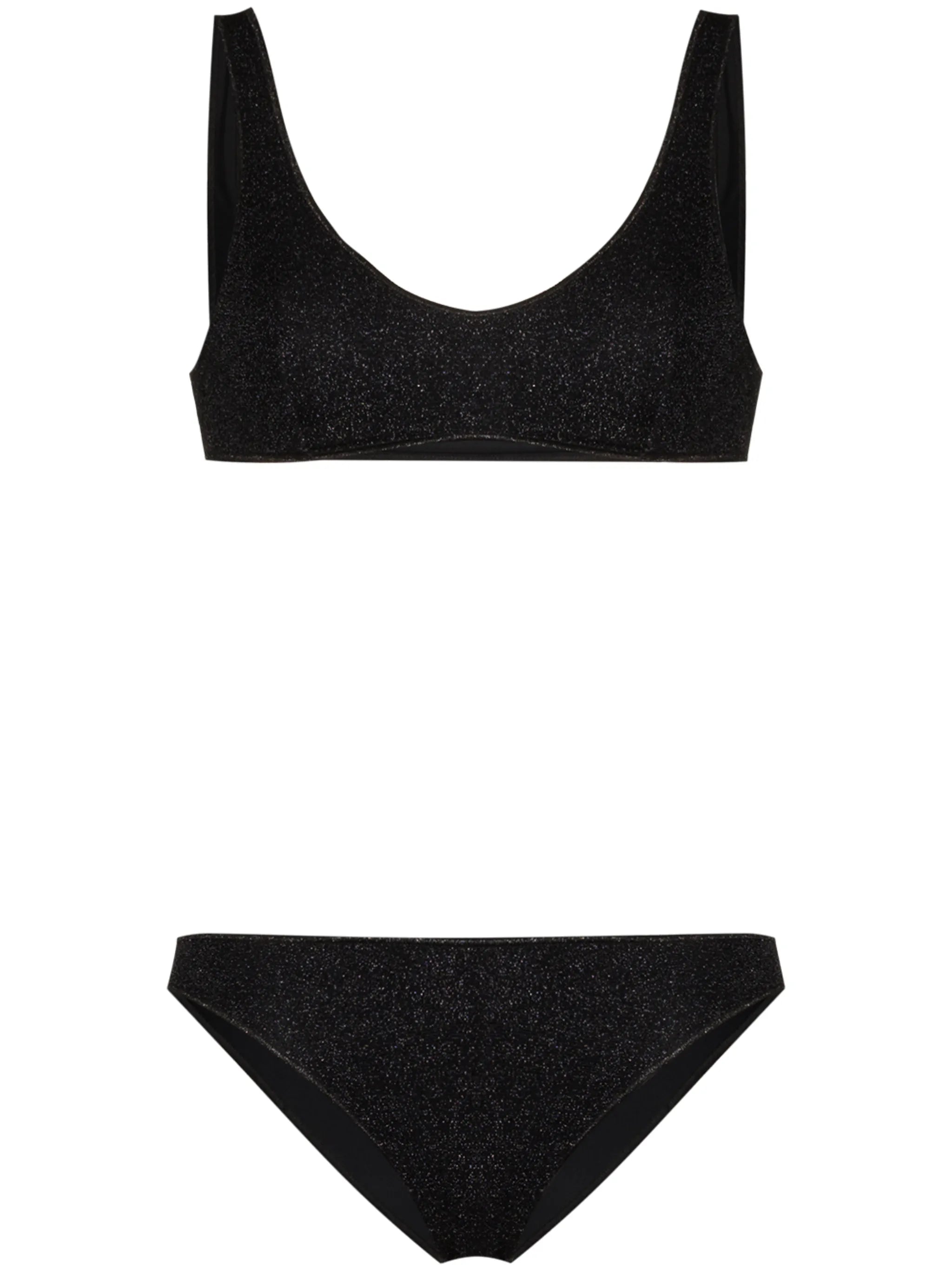 metallic effect bikini set