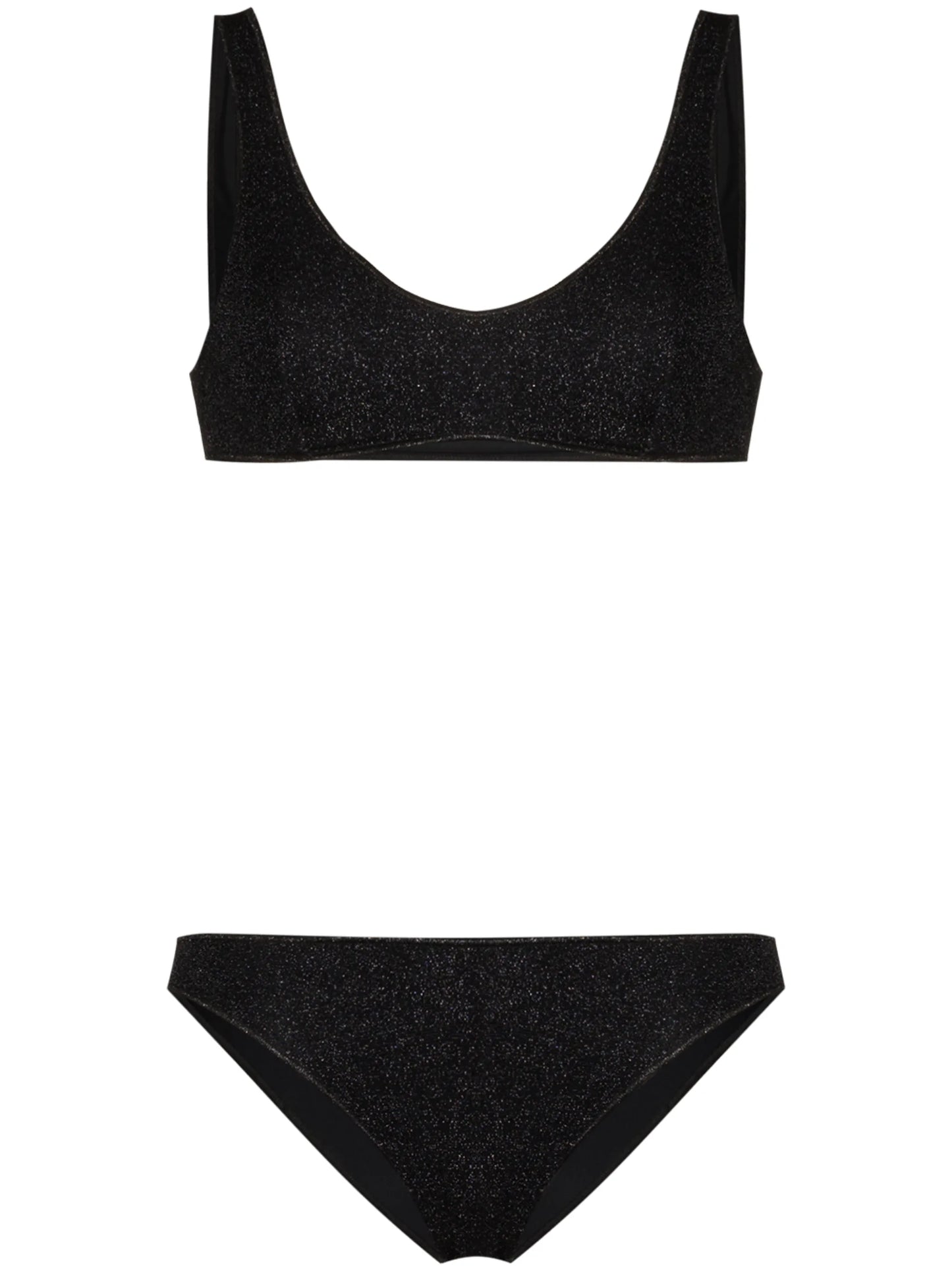 metallic effect bikini set