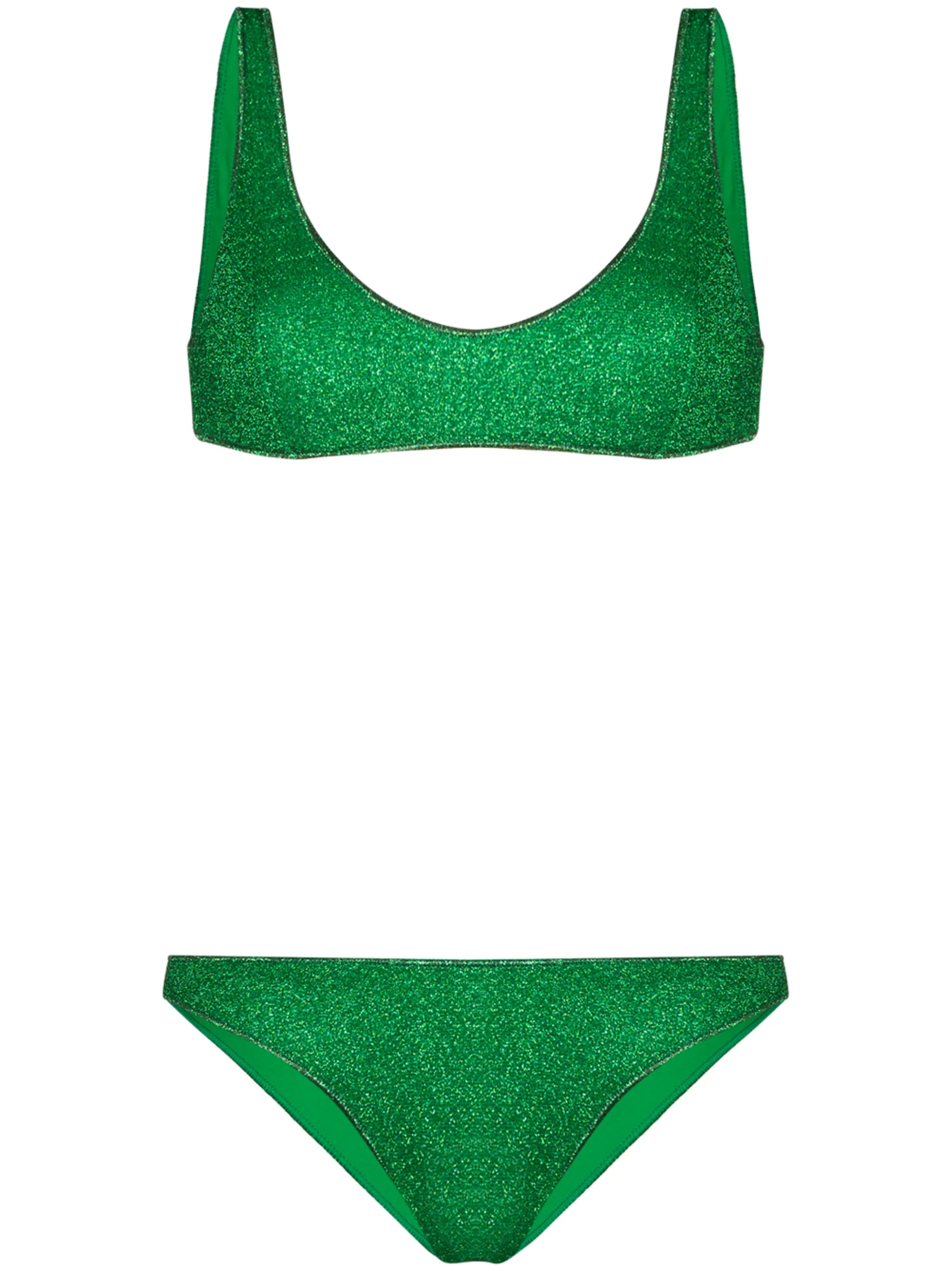 metallic effect bikini set