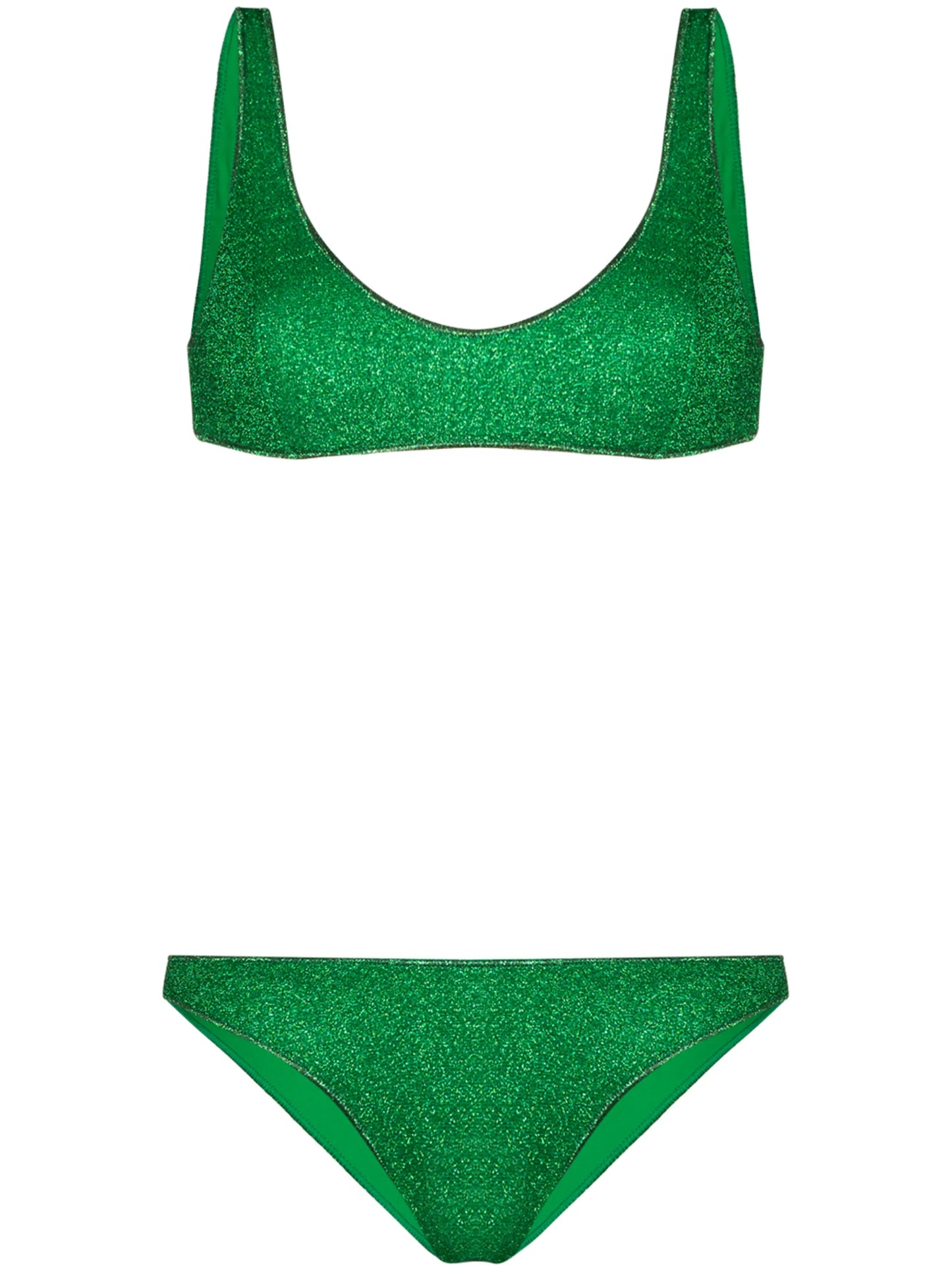metallic effect bikini set