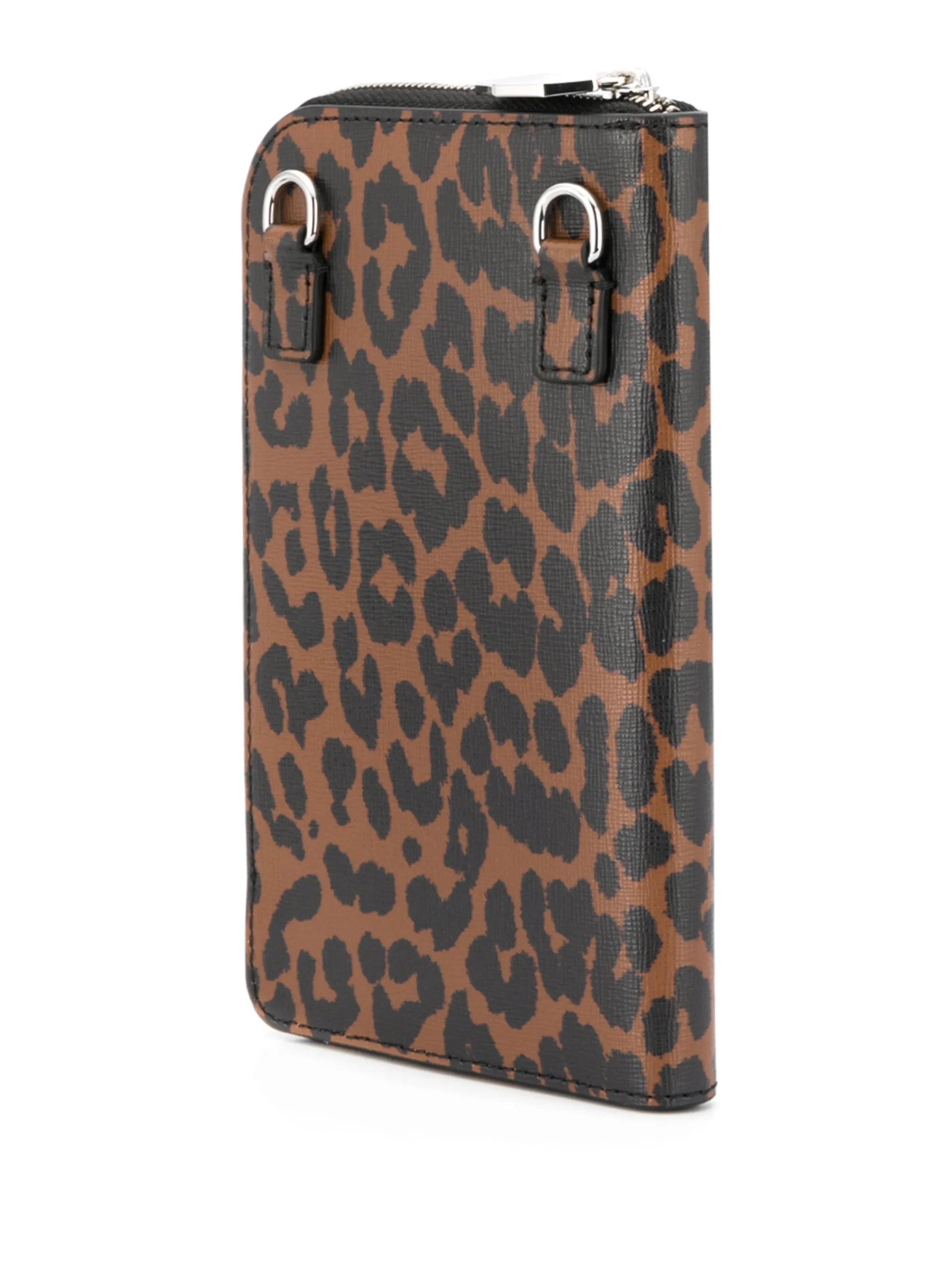 leopard-brown on-strap wallet