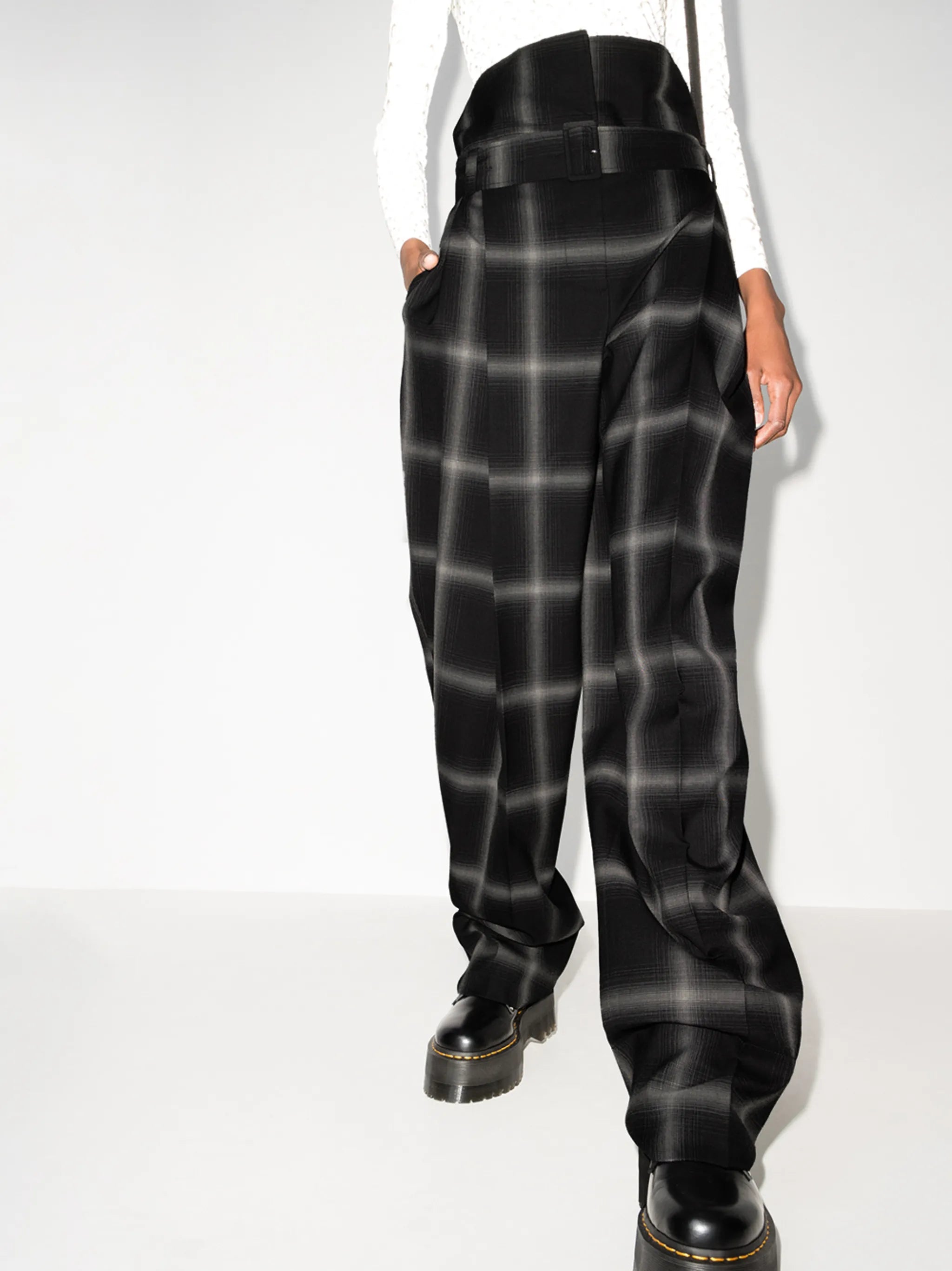 Harley high-waist wool trousers