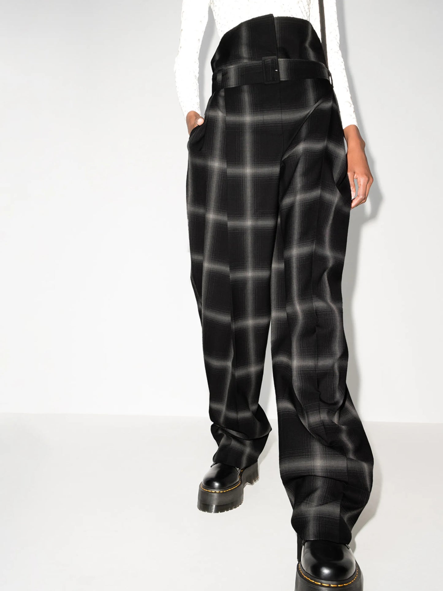 Harley high-waist wool trousers