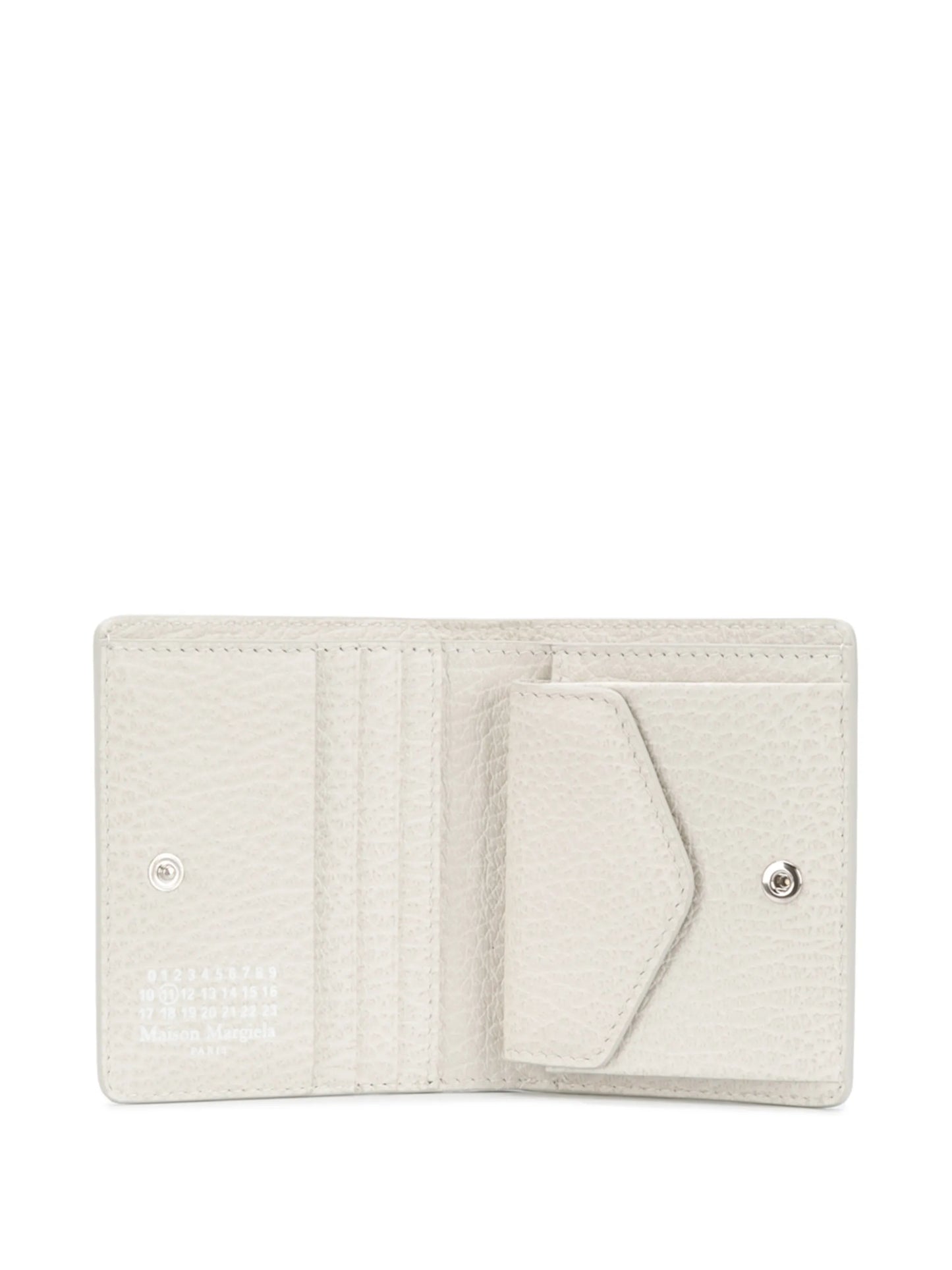 four-stitch leather bi-fold wallet