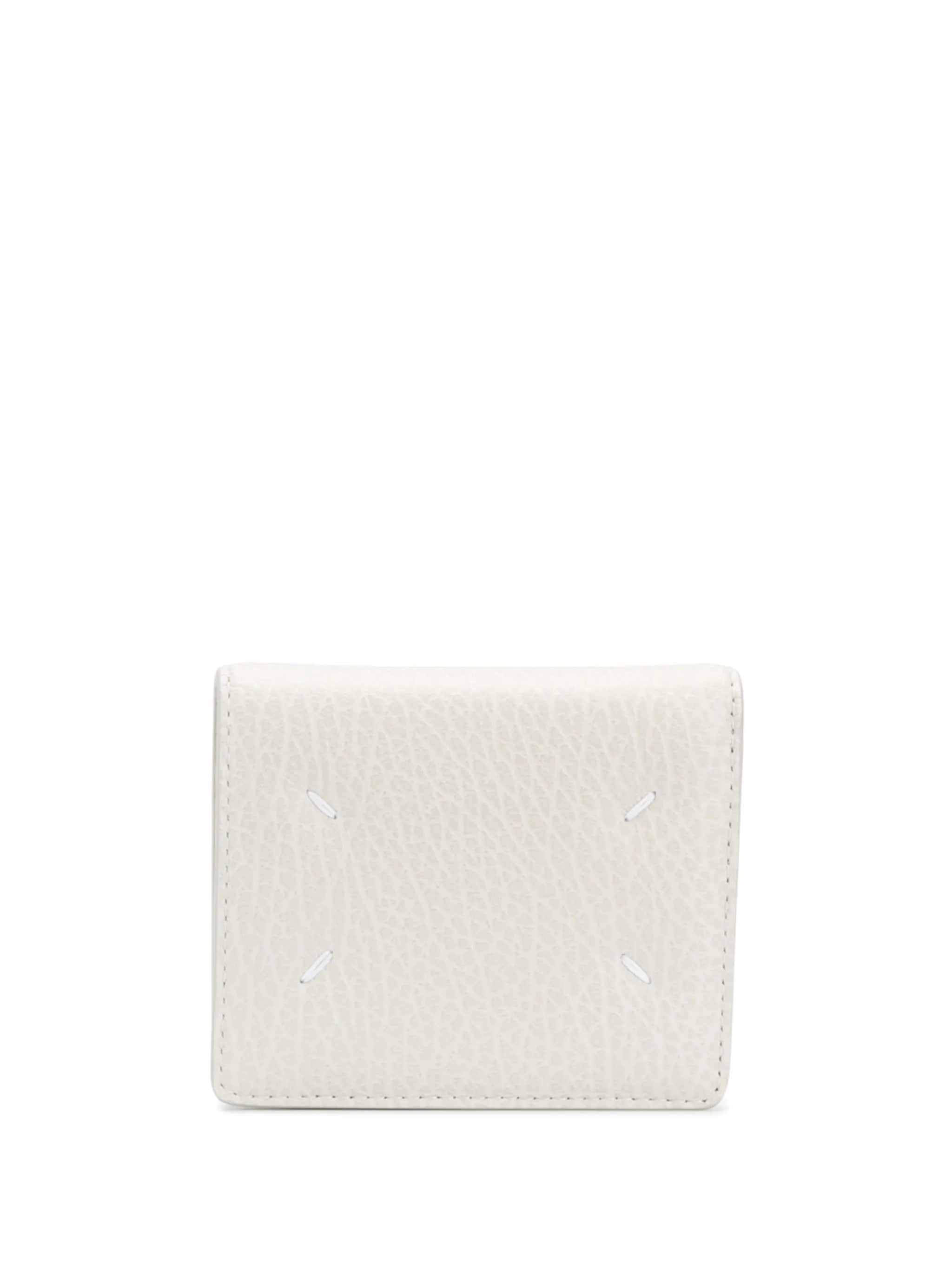 four-stitch leather bi-fold wallet