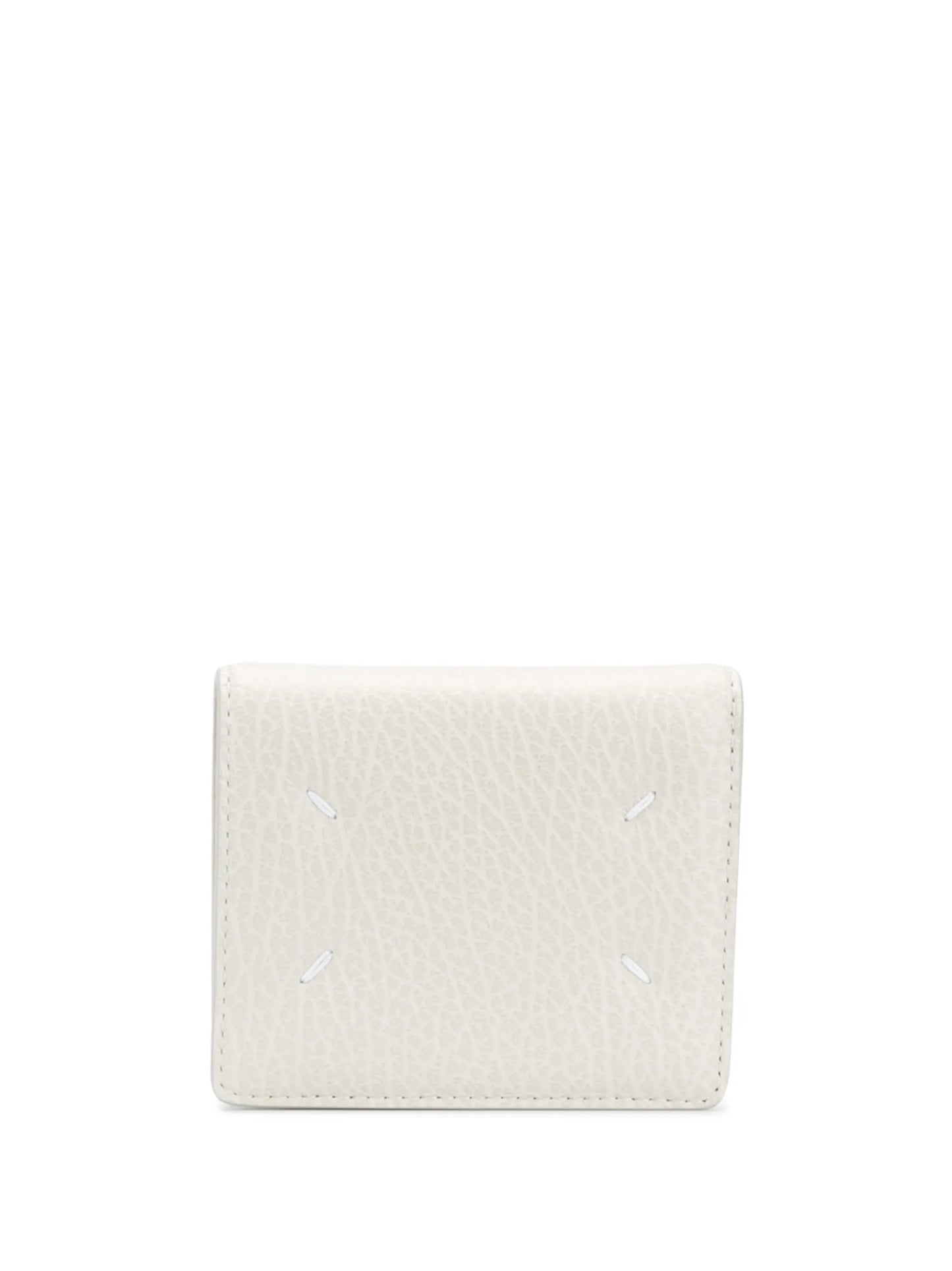 four-stitch leather bi-fold wallet