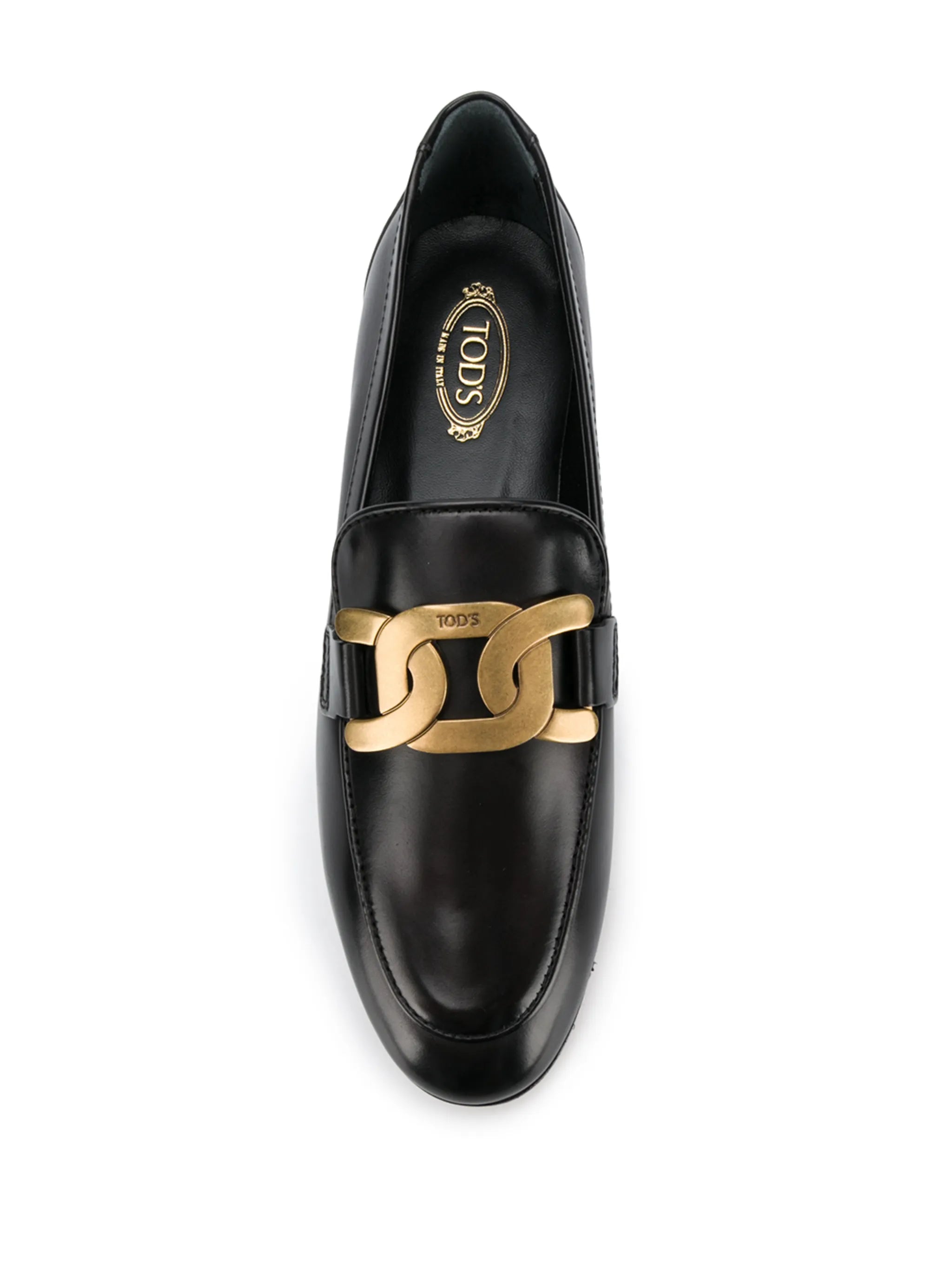 chain-strap loafers