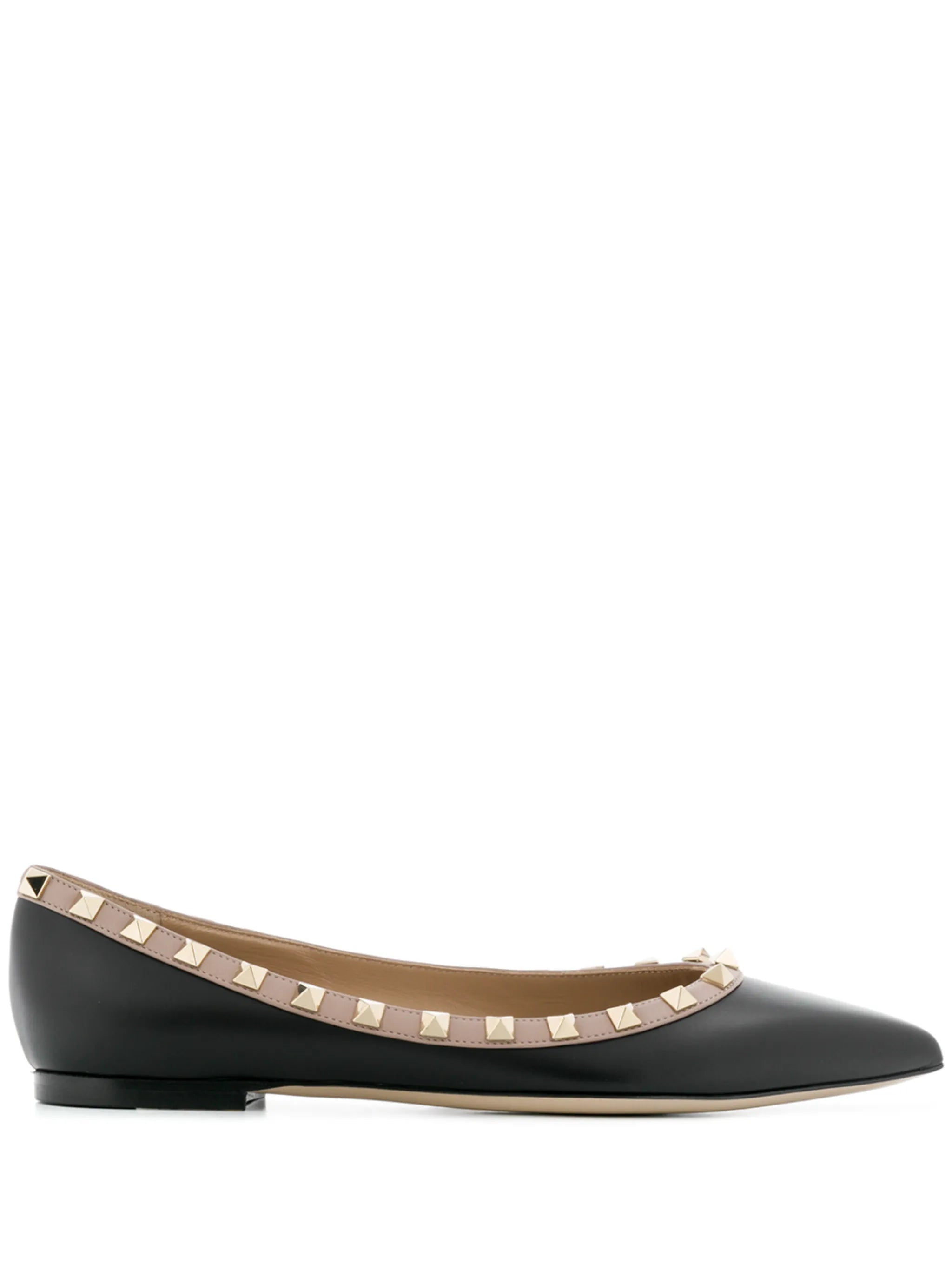 Rockstud-embellished ballerina shoes
