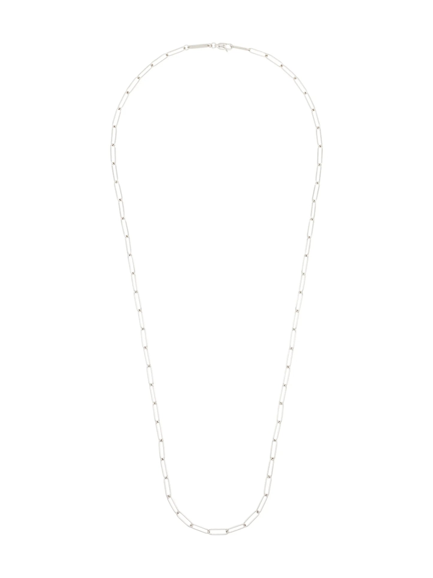 sterling silver box chain-link necklace
