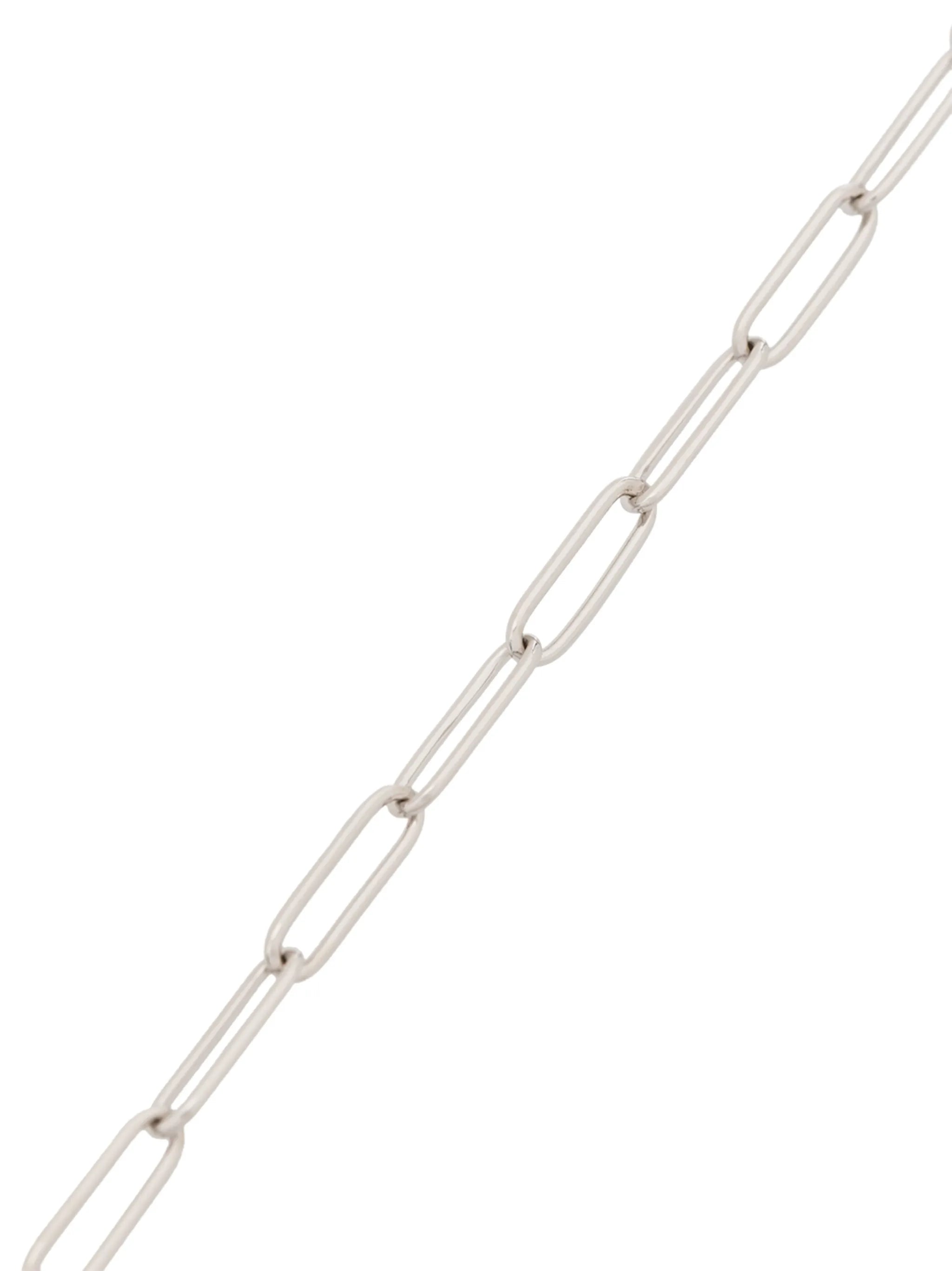 sterling silver box chain-link necklace