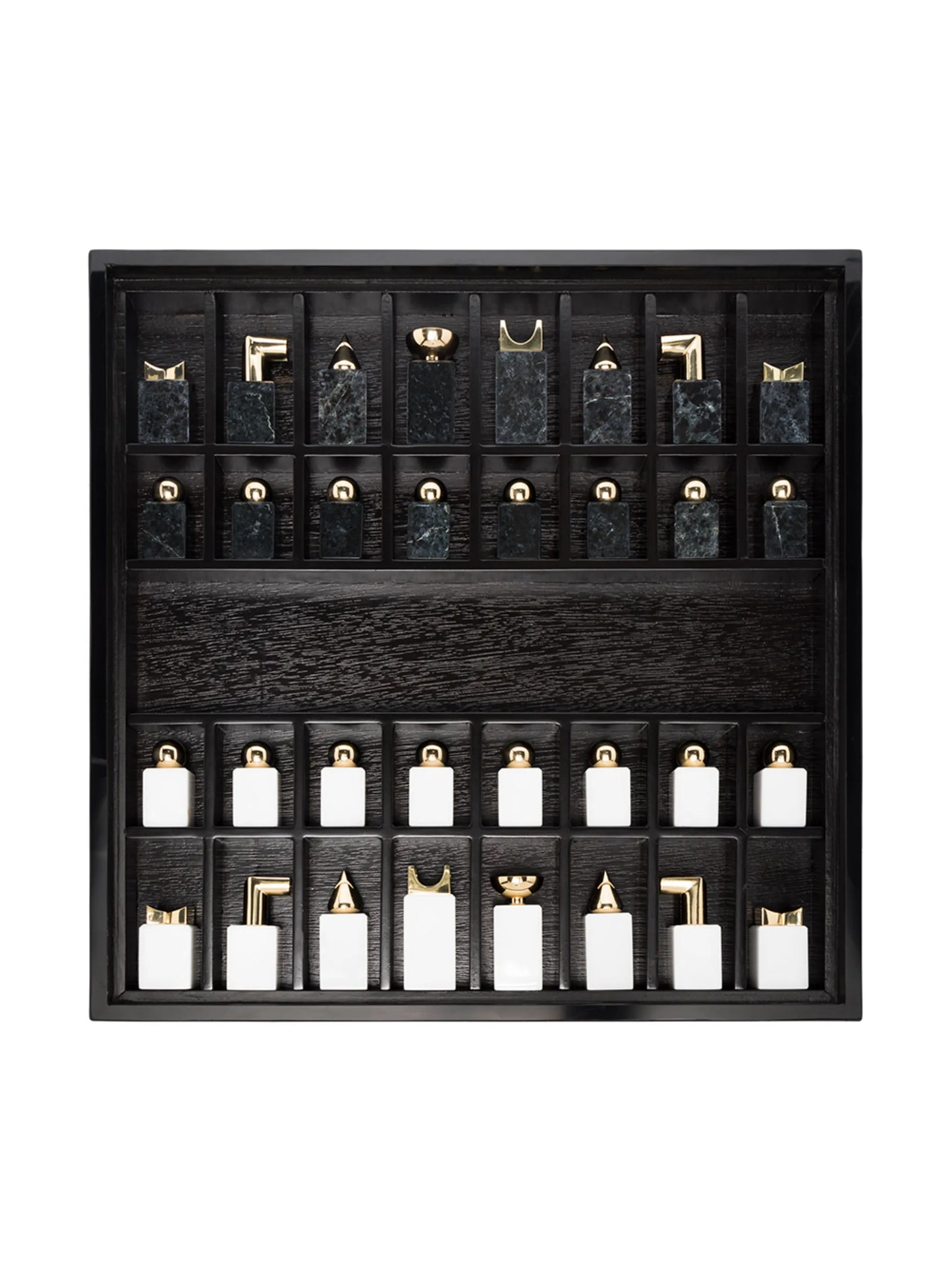 24kt gold stone chess set
