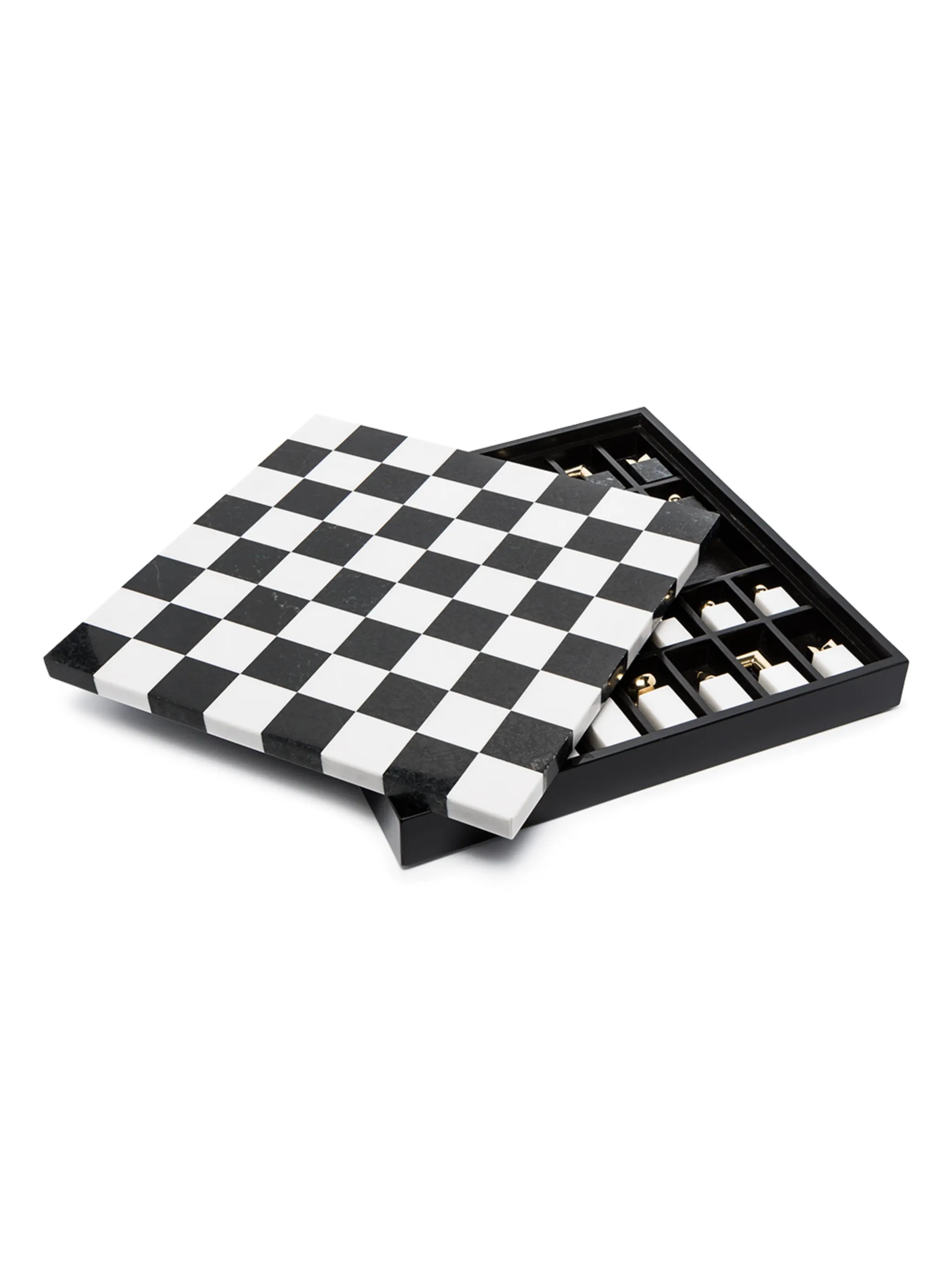 24kt gold stone chess set