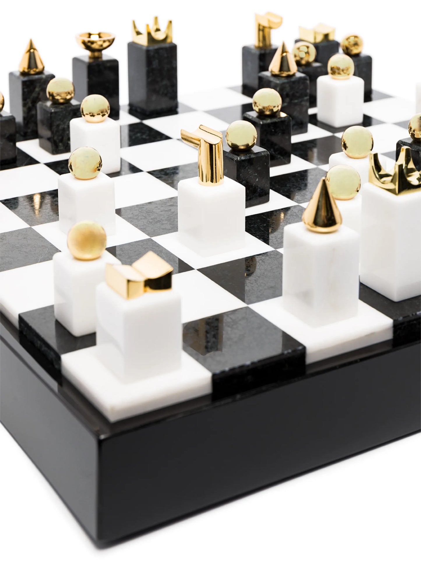 24kt gold stone chess set