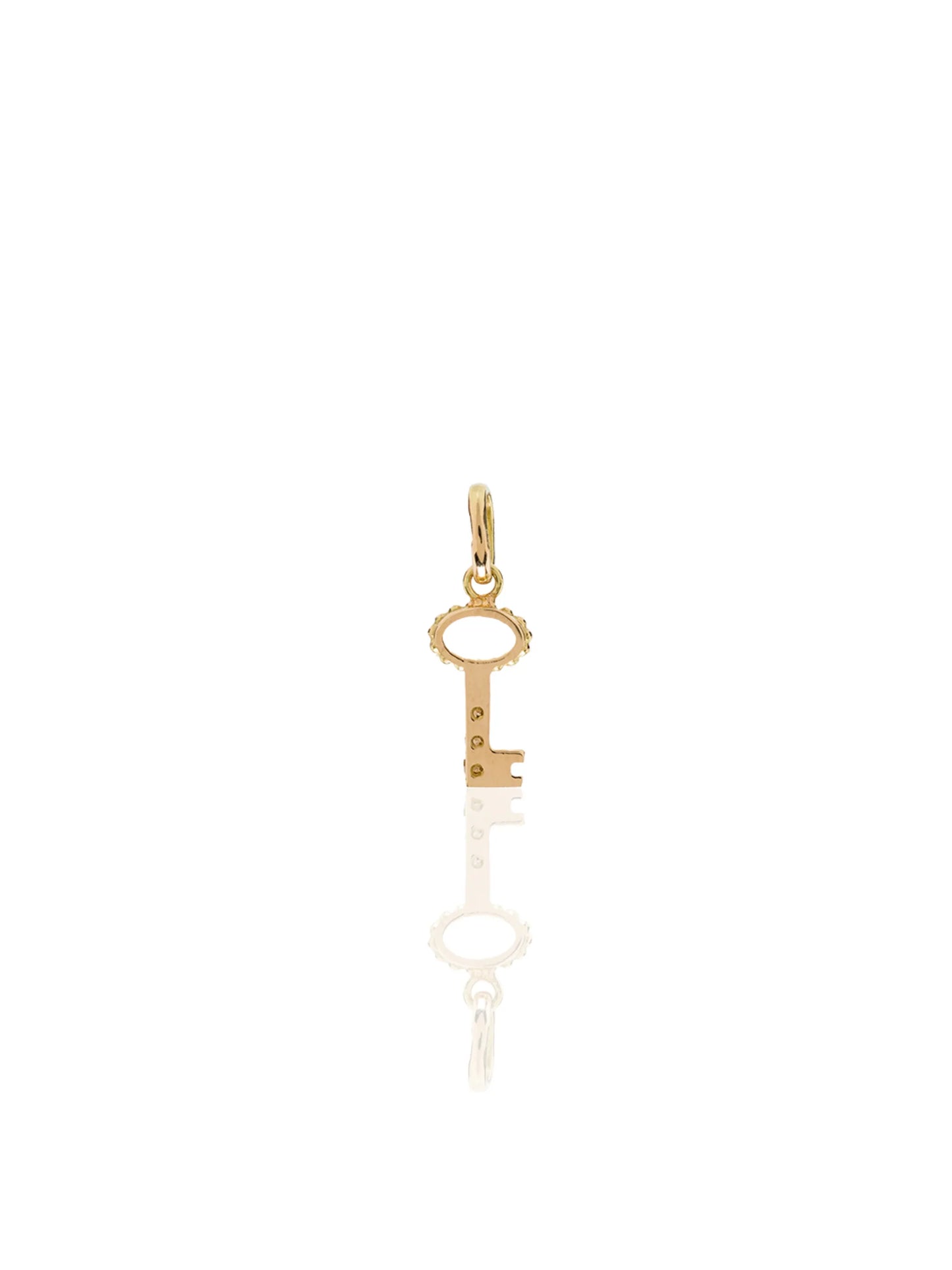 18kt yellow gold diamond key charm