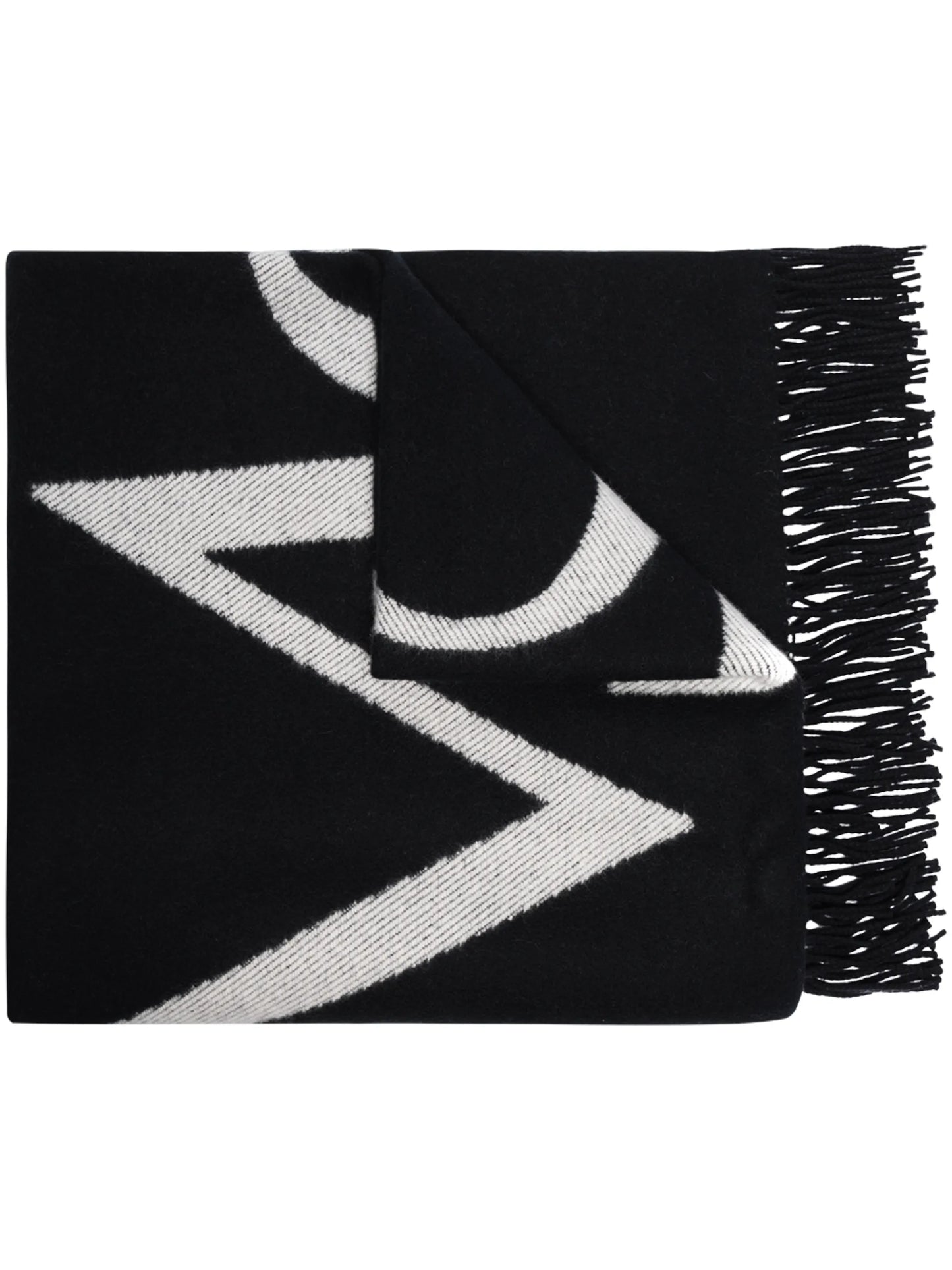 large jacquard logo scarf
