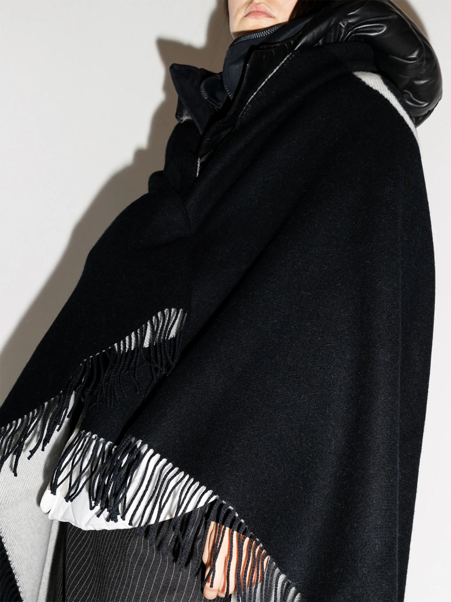 large jacquard logo scarf