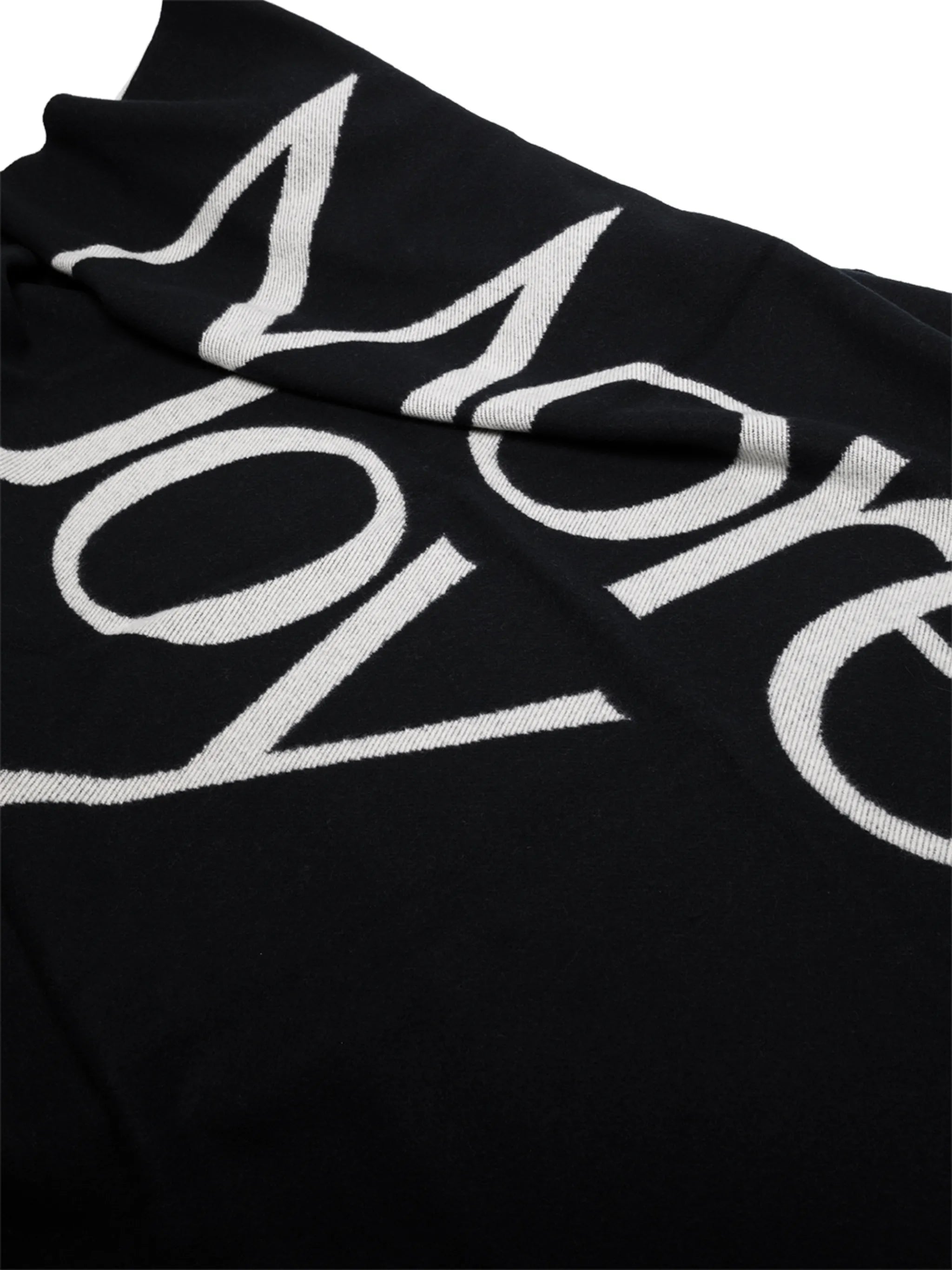 large jacquard logo scarf