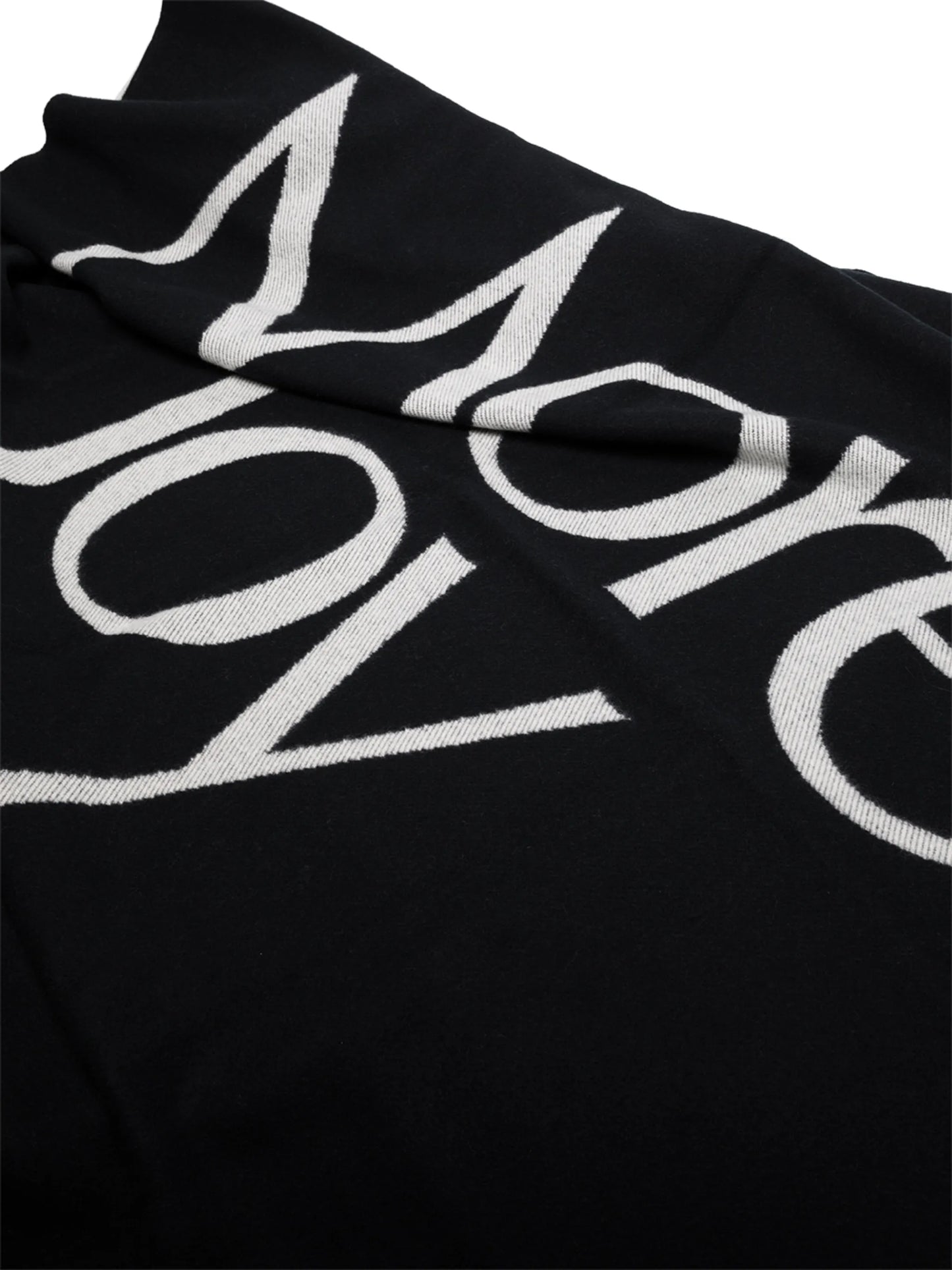 large jacquard logo scarf
