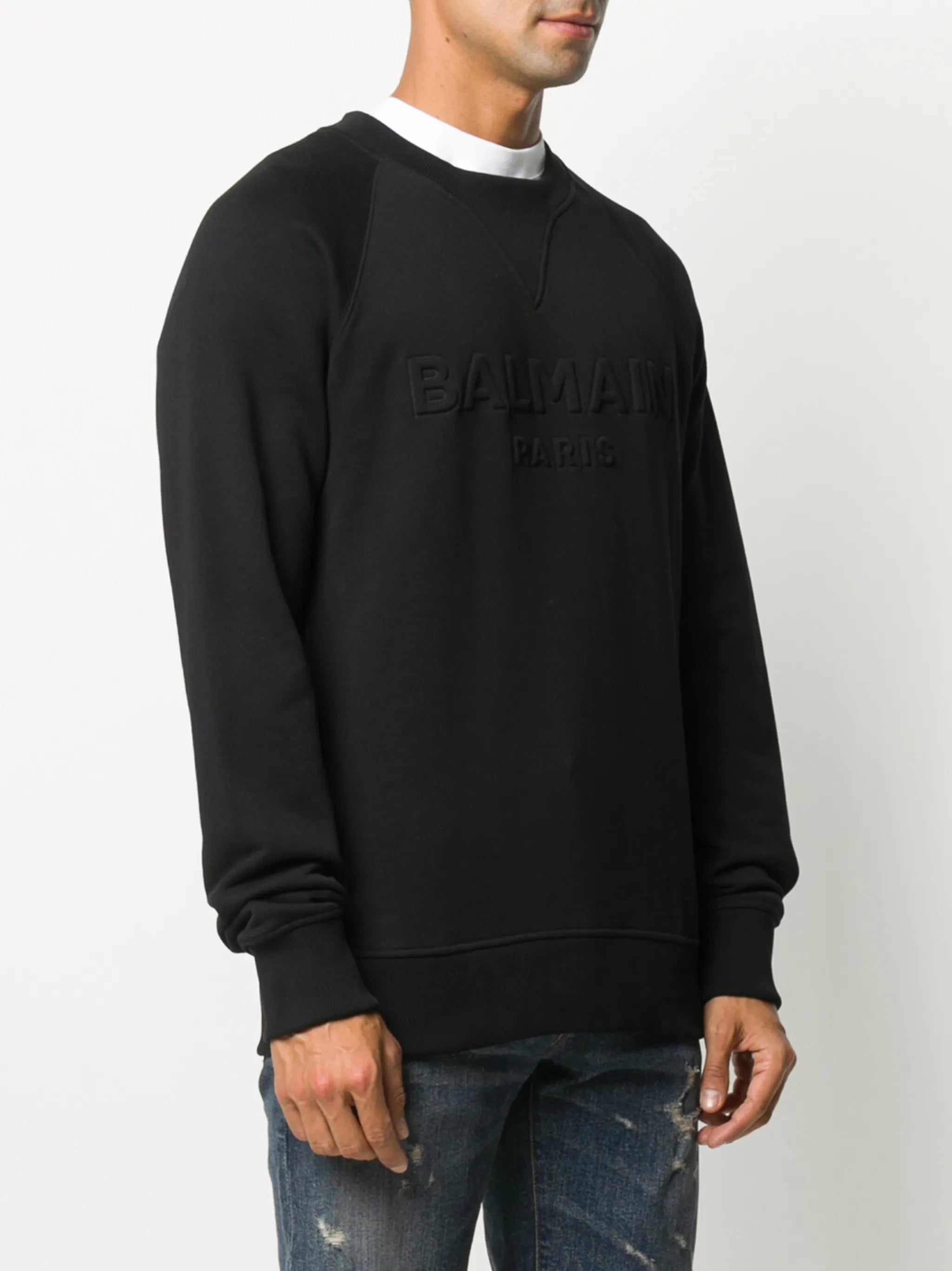 logo embossed sweatshirt