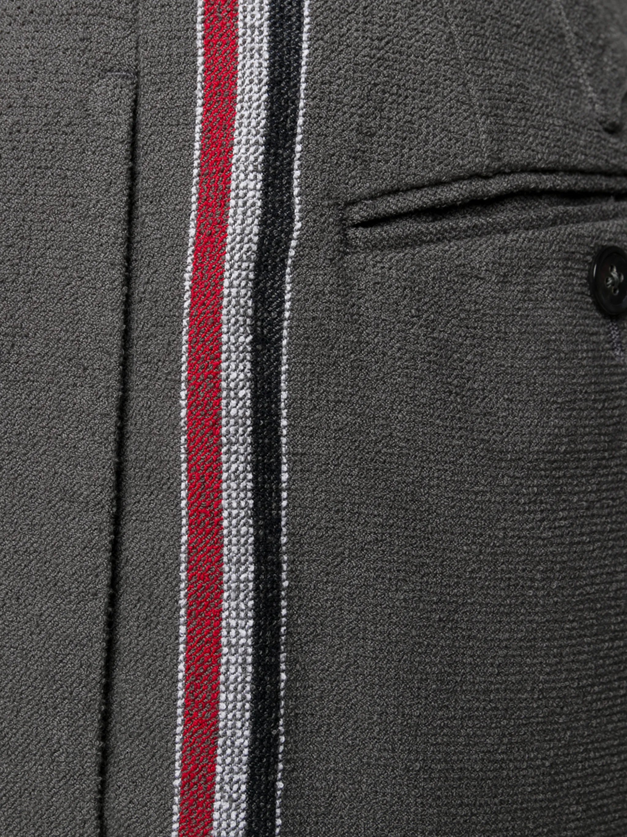 backstrap side-stripe cotton trousers