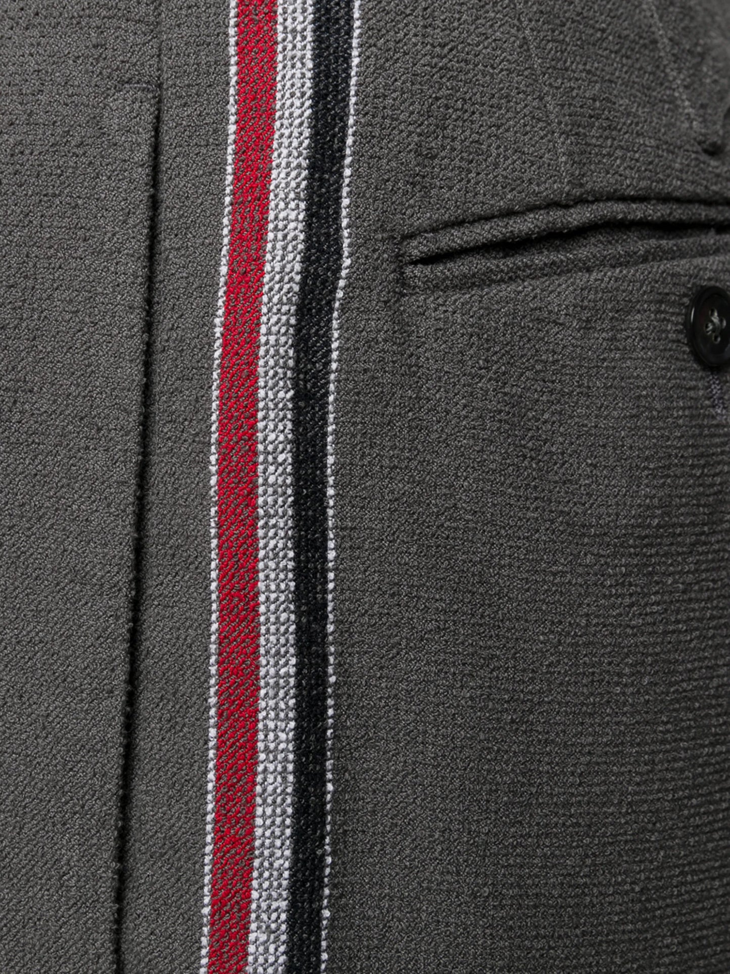 backstrap side-stripe cotton trousers