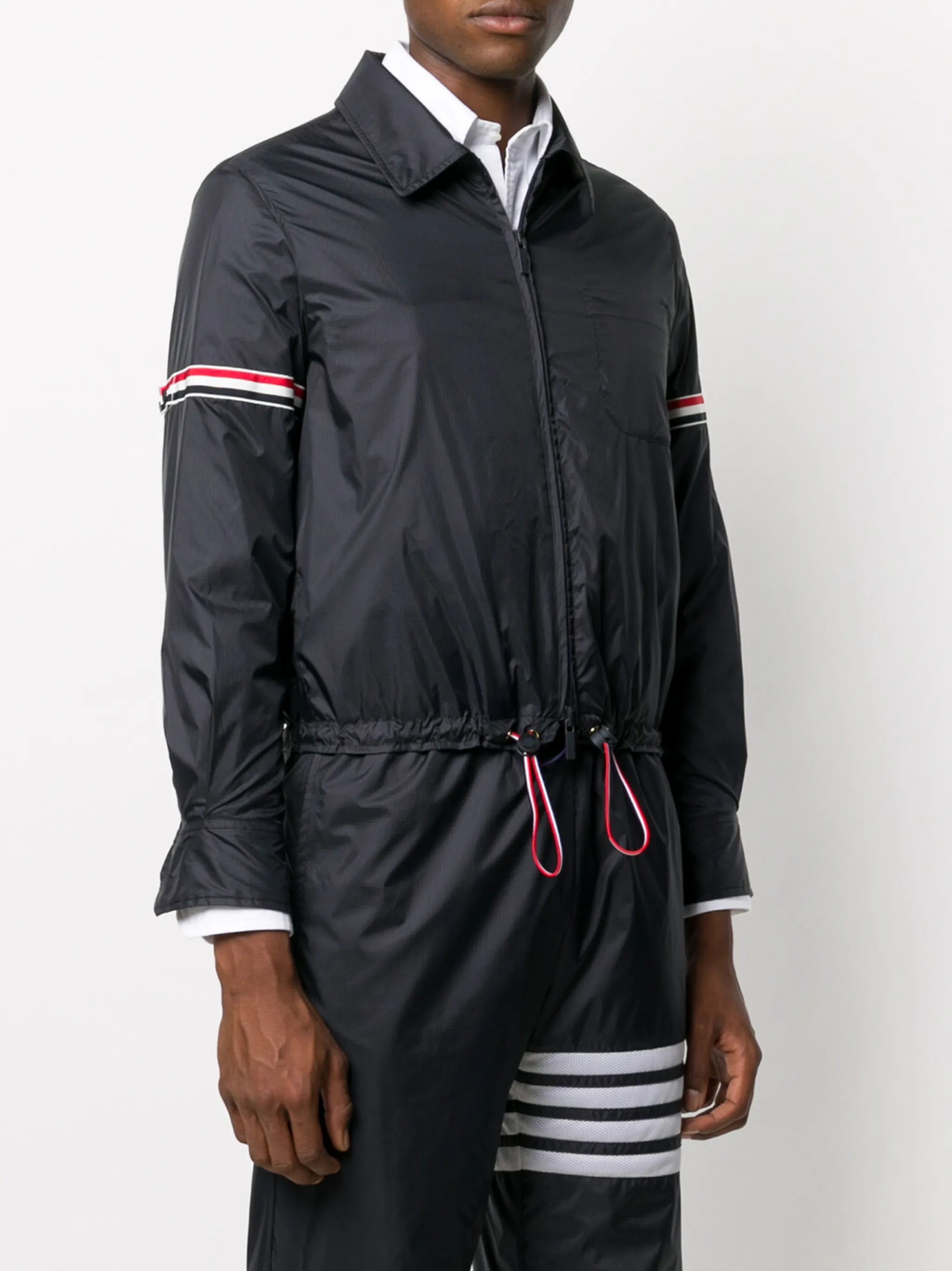 armband zip-up jacket