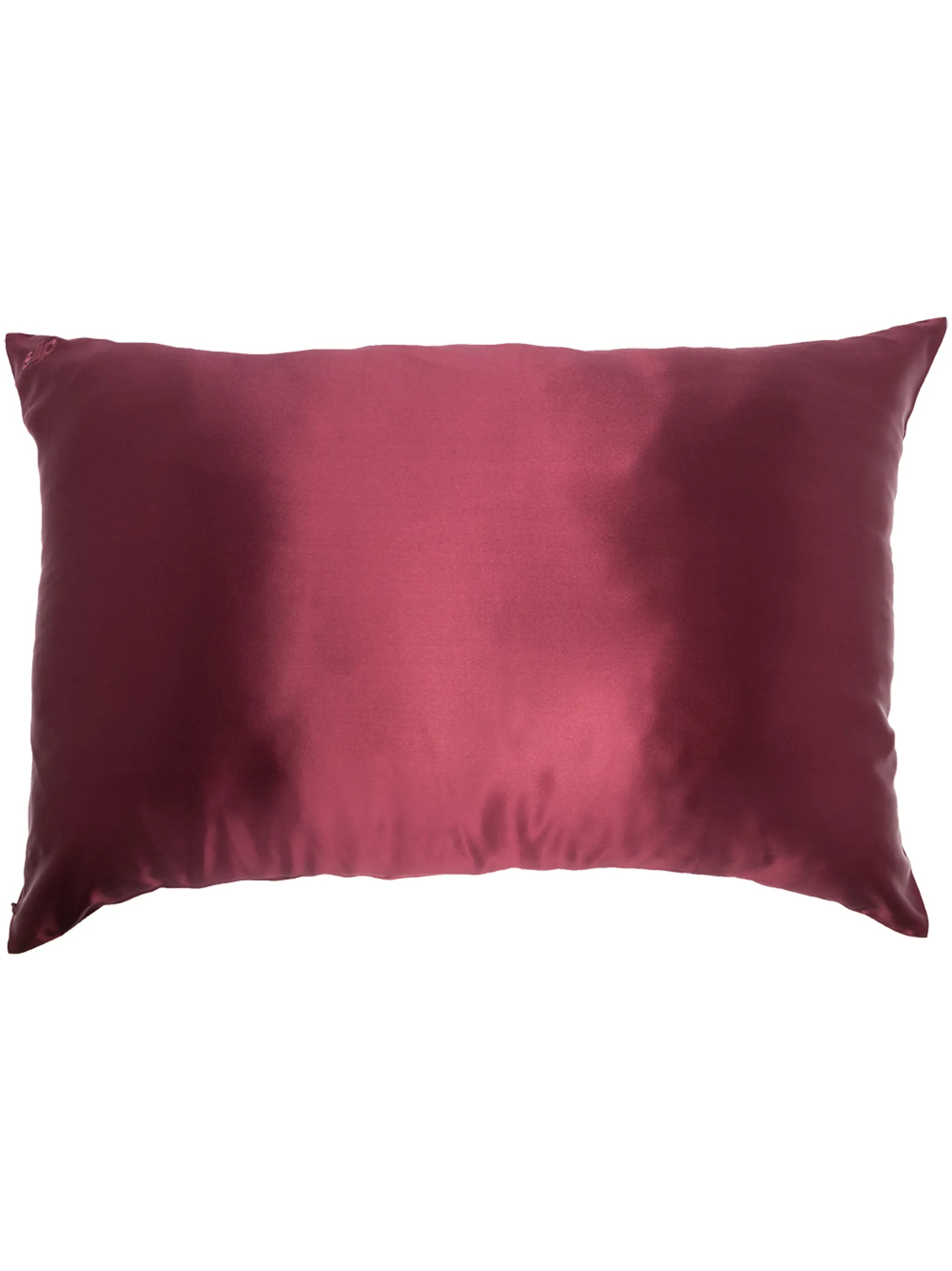 embroidered logo silk pillowcase