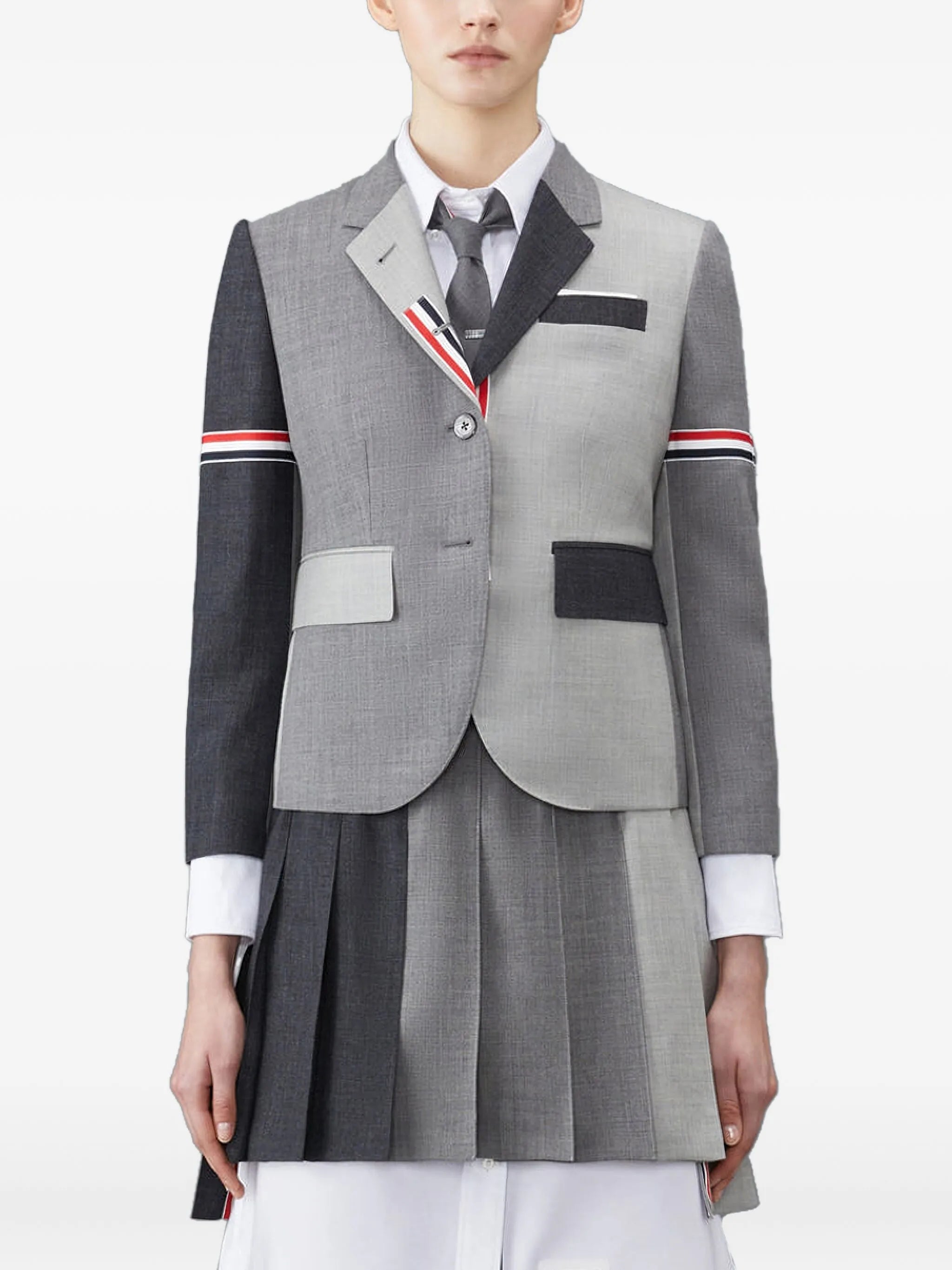 Fun-Mix 2ply fresco panelled blazer