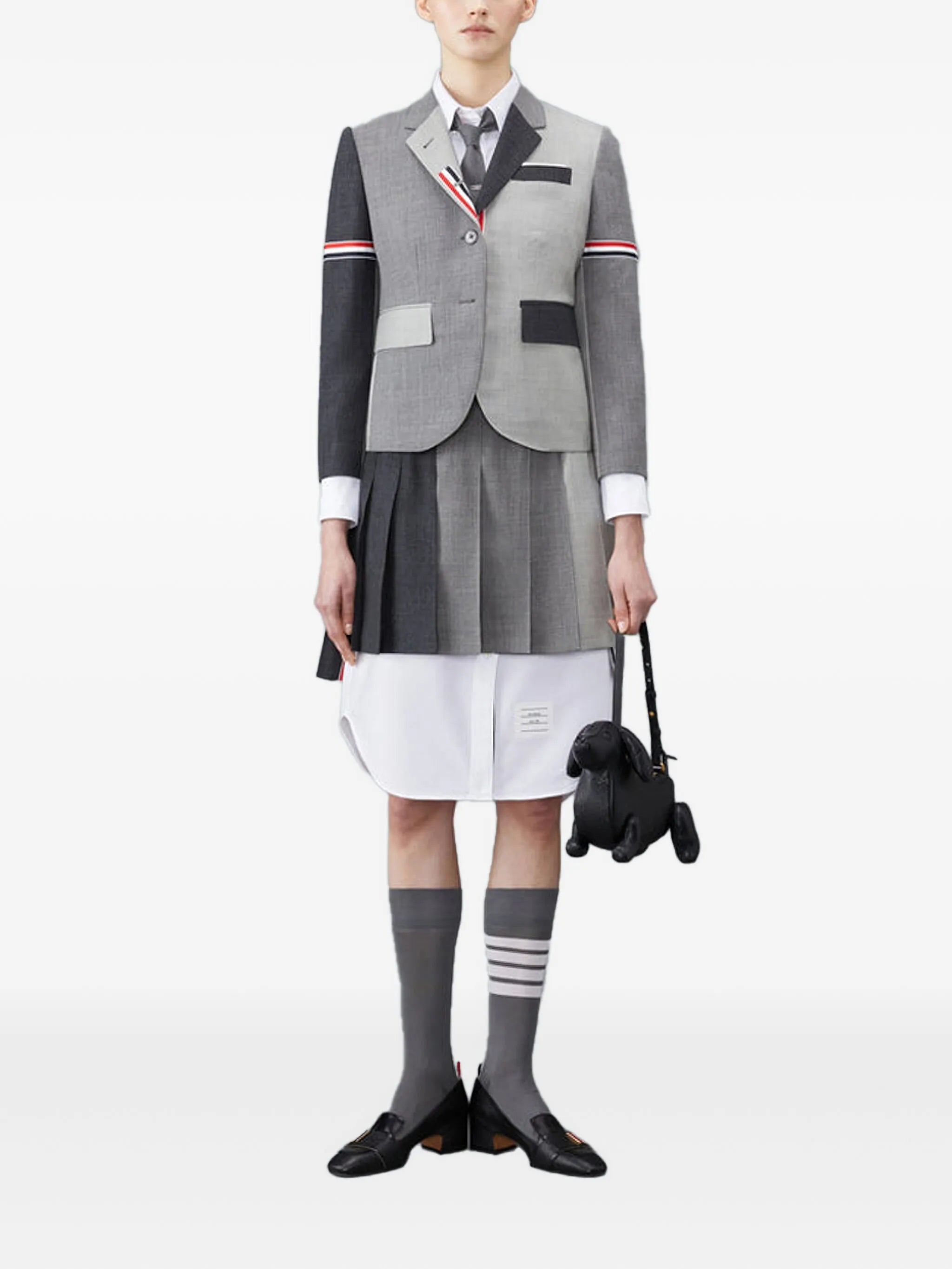 Fun-Mix 2ply fresco panelled blazer