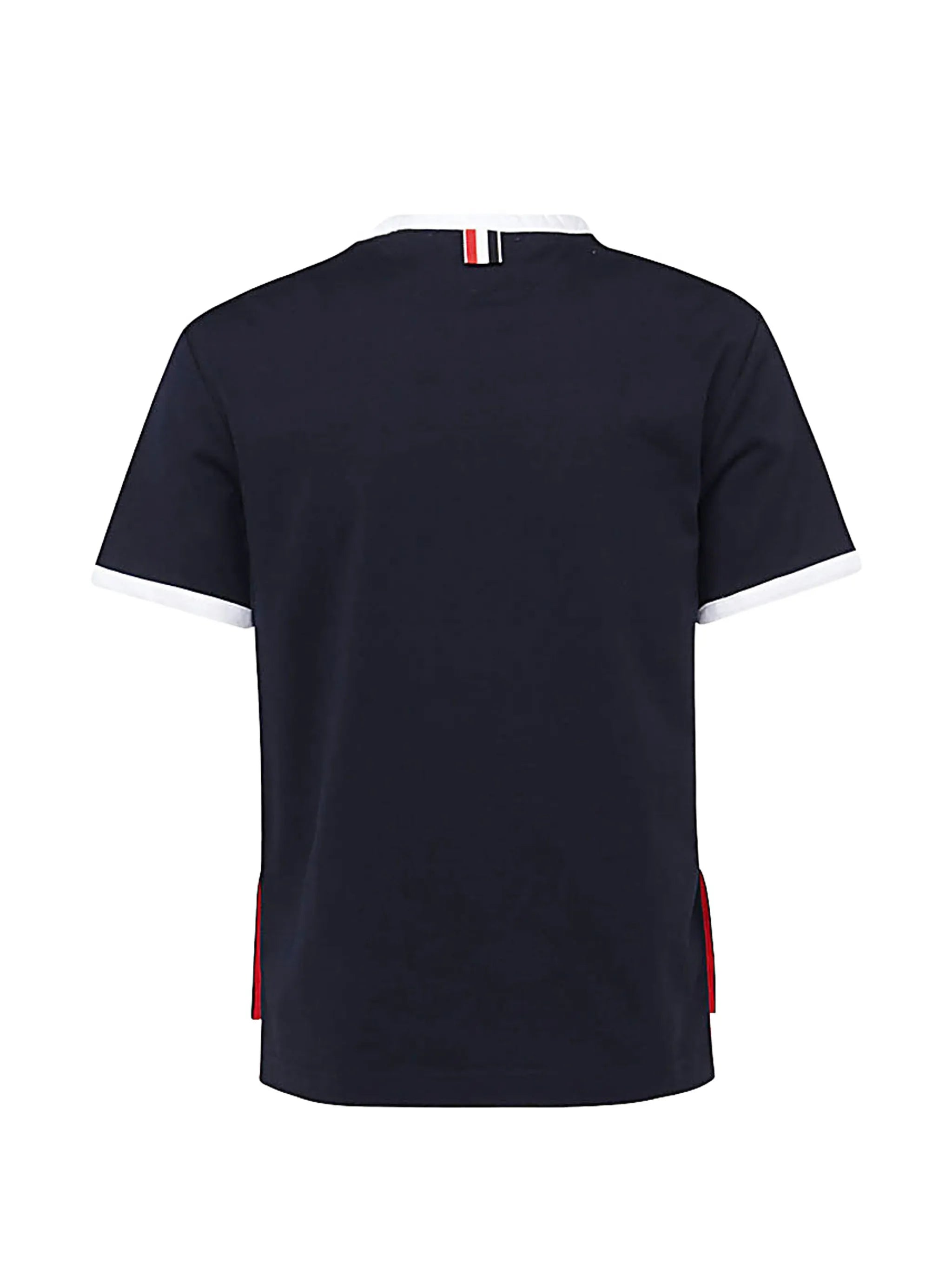 asymmetric hem short-sleeve T-shirt