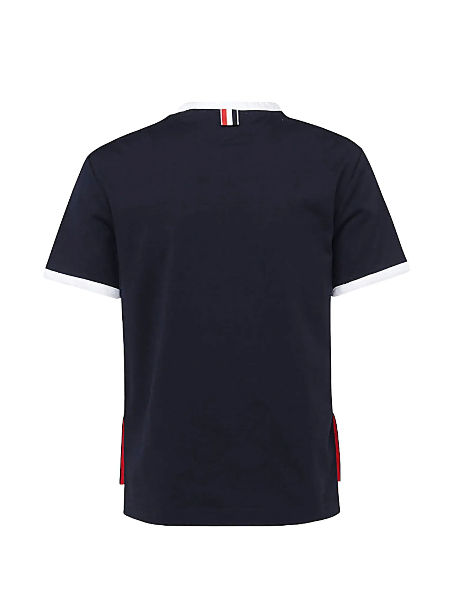 asymmetric hem short-sleeve T-shirt