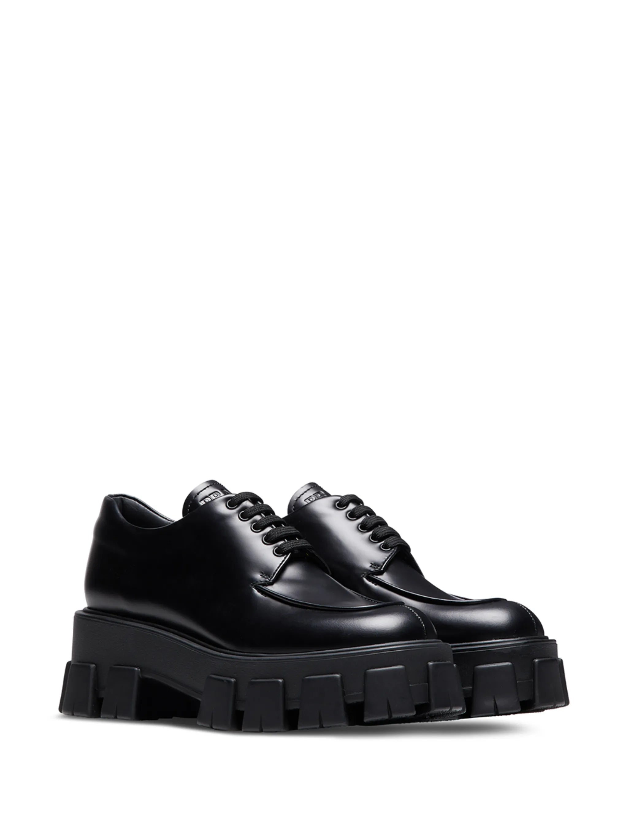 Moonlith brushed leather lace-up shoes