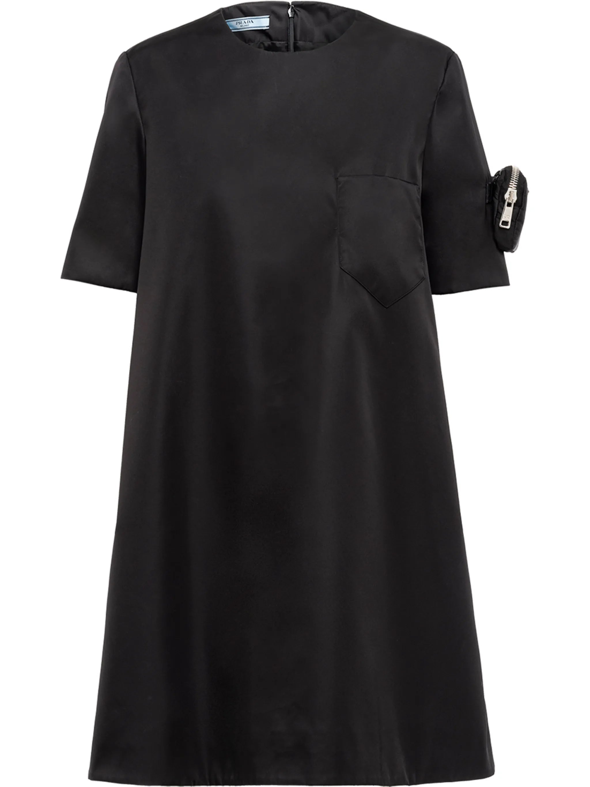 logo-pouch shift dress