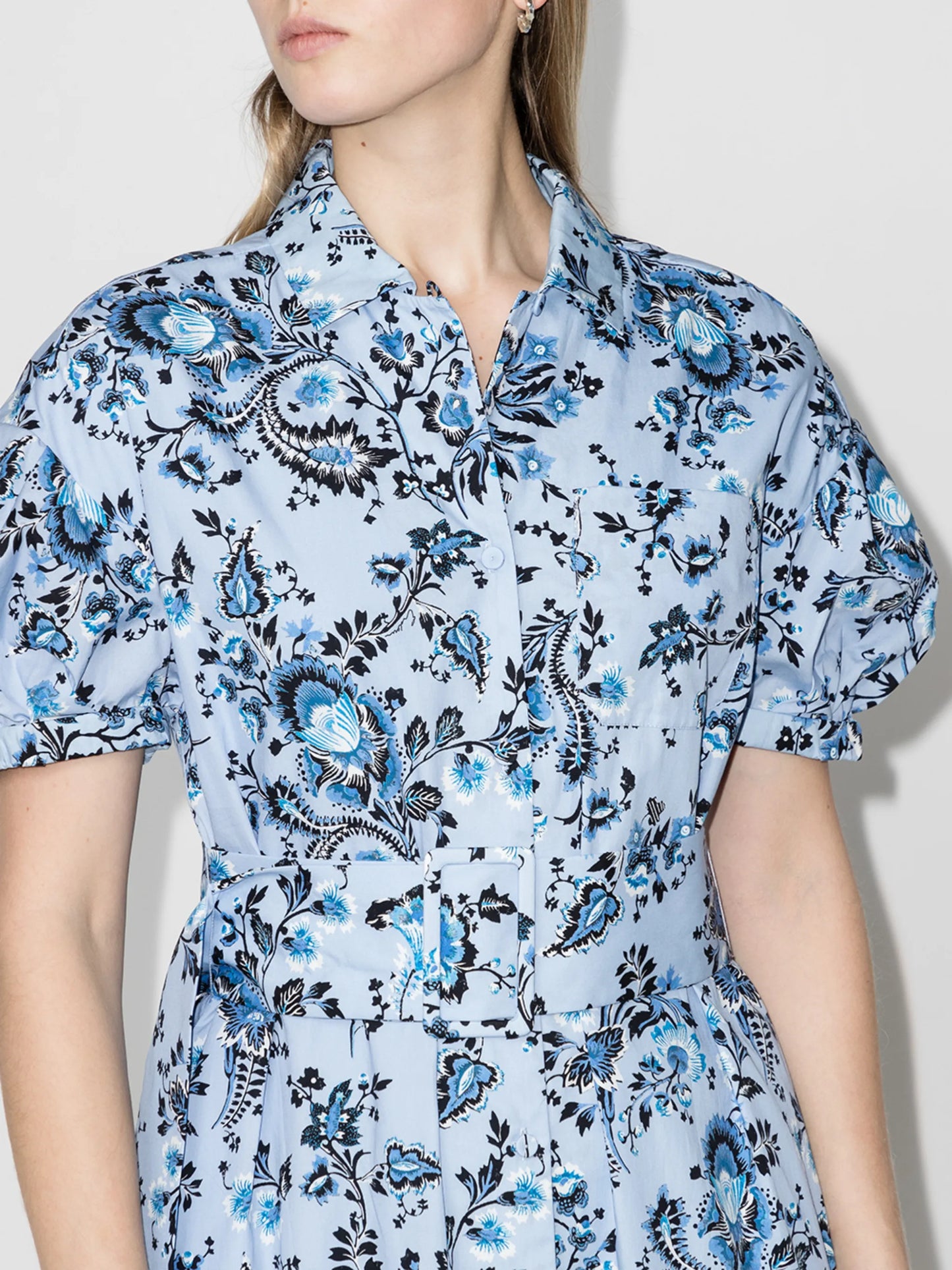 Frederick floral-print cotton midi dress