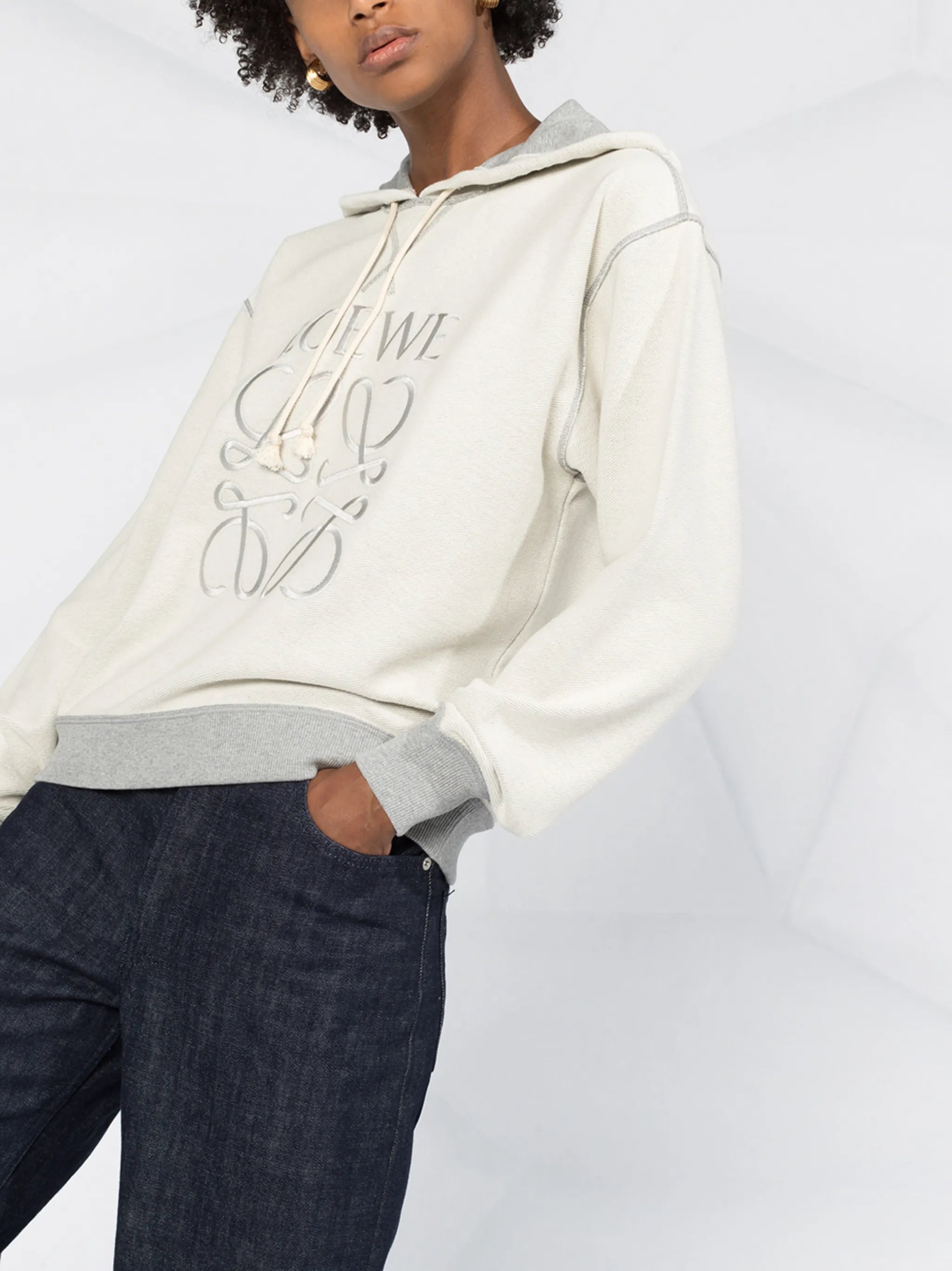 logo-embroidered hoodie