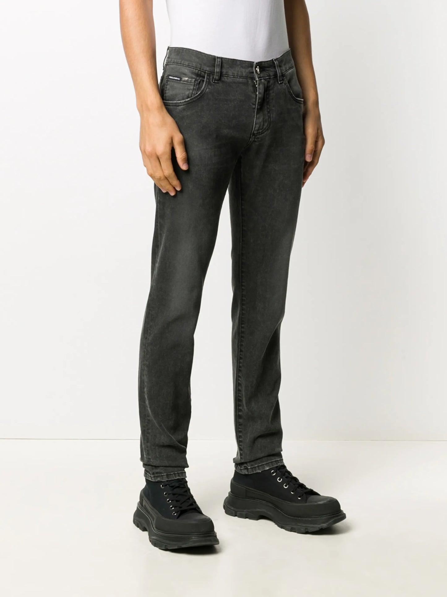 logo-appliqué skinny jeans