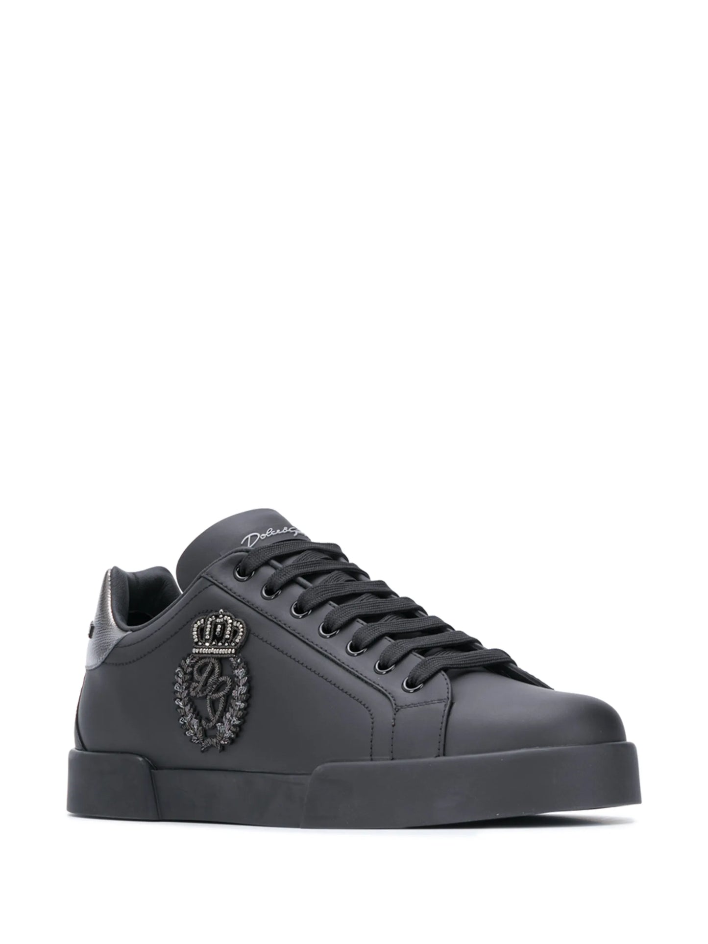 Portofino crown-patch leather sneakers