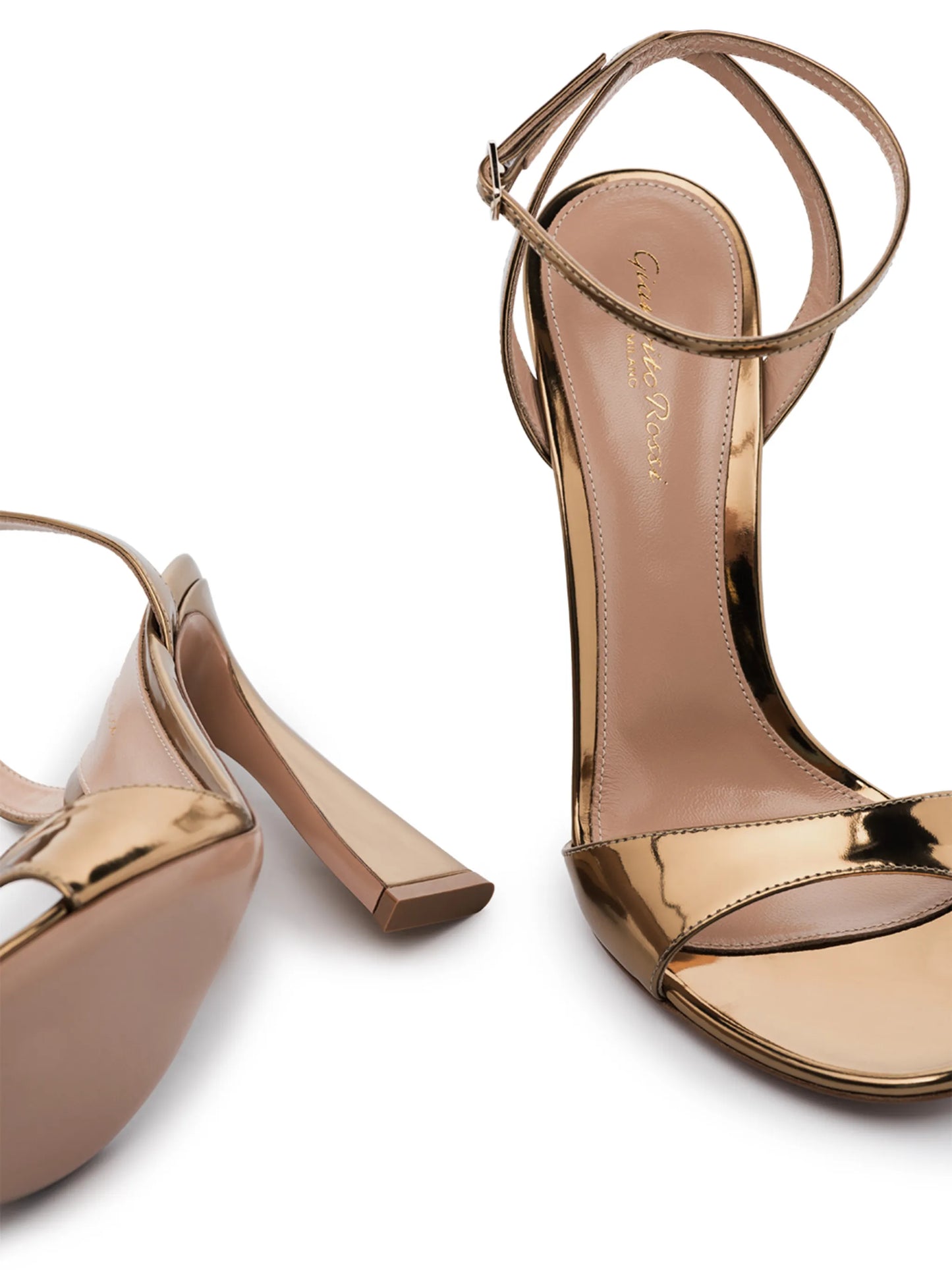 Aura 105mm patent leather sandals
