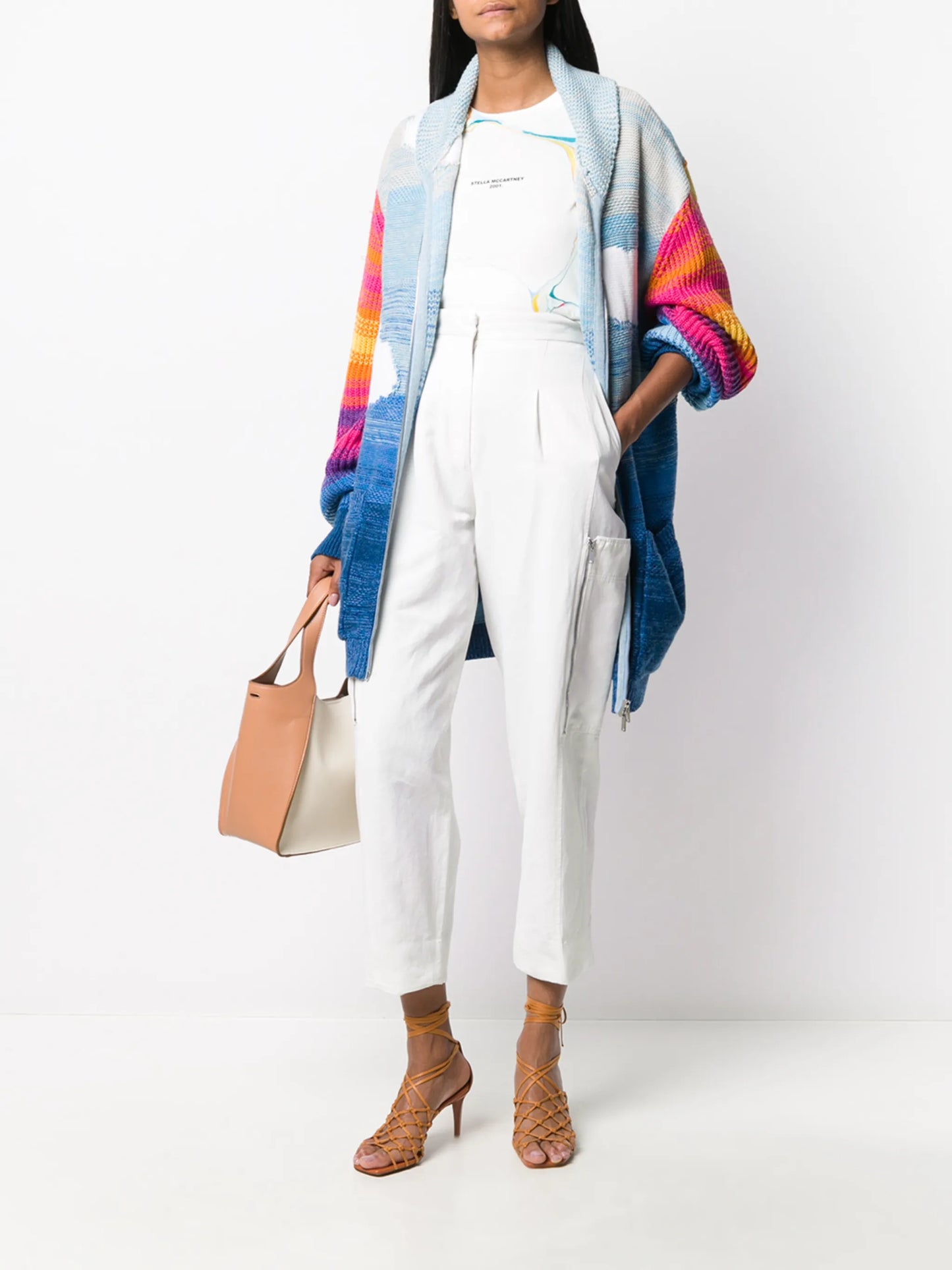 tapered high-waisted trousers