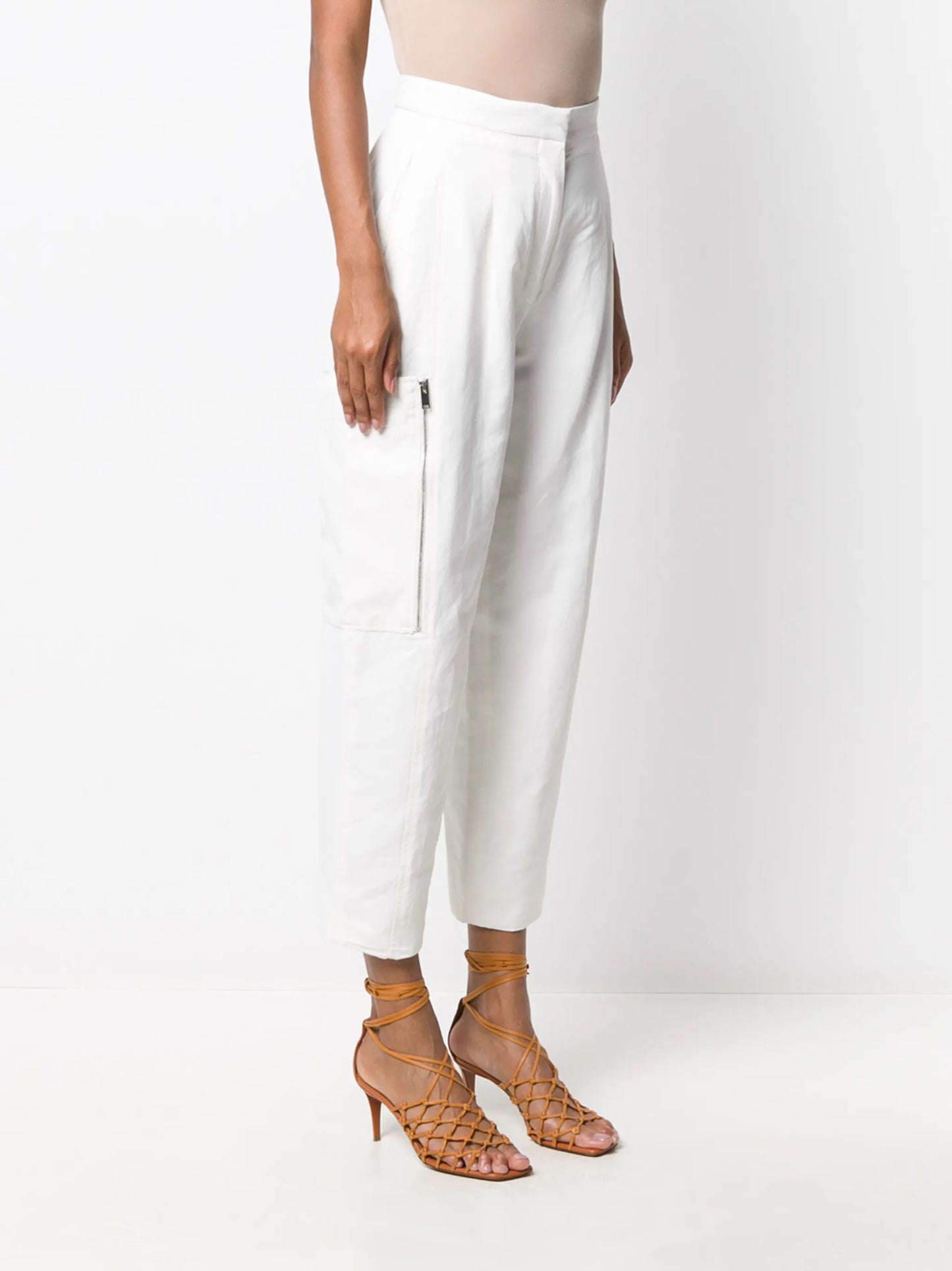 tapered high-waisted trousers