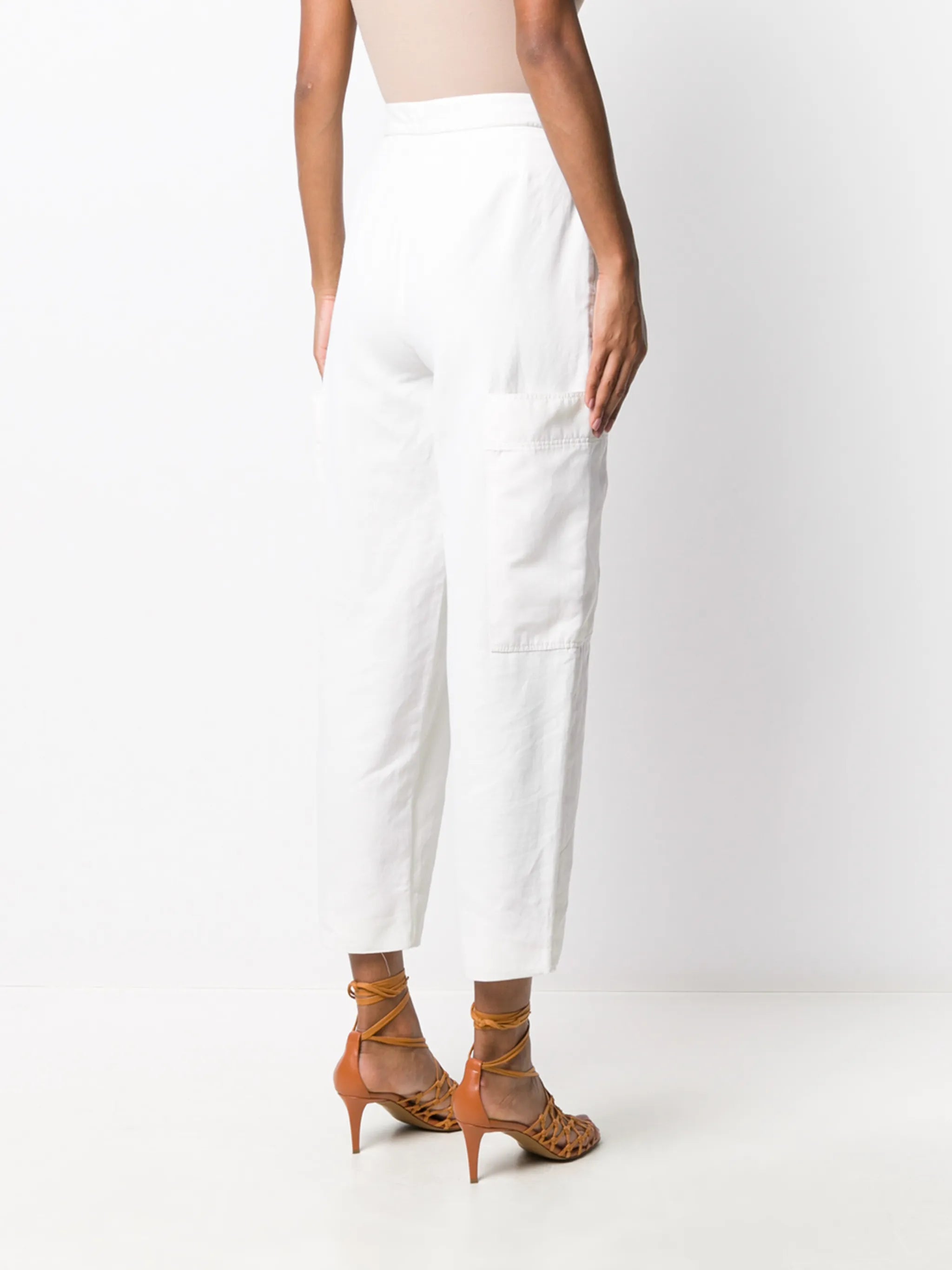 tapered high-waisted trousers