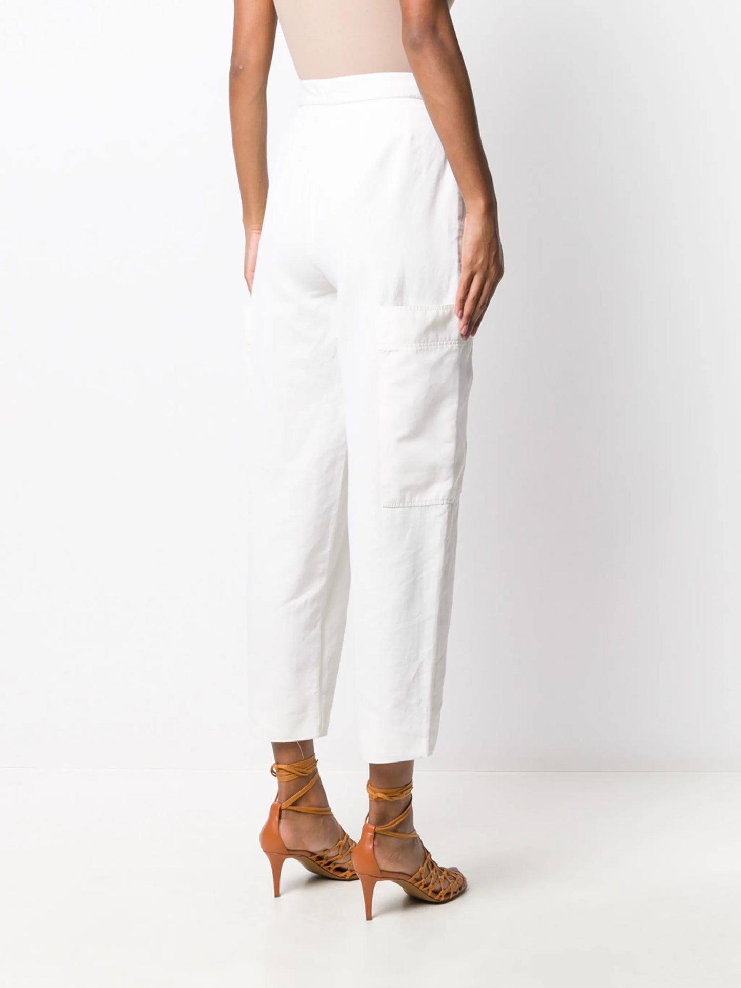 tapered high-waisted trousers
