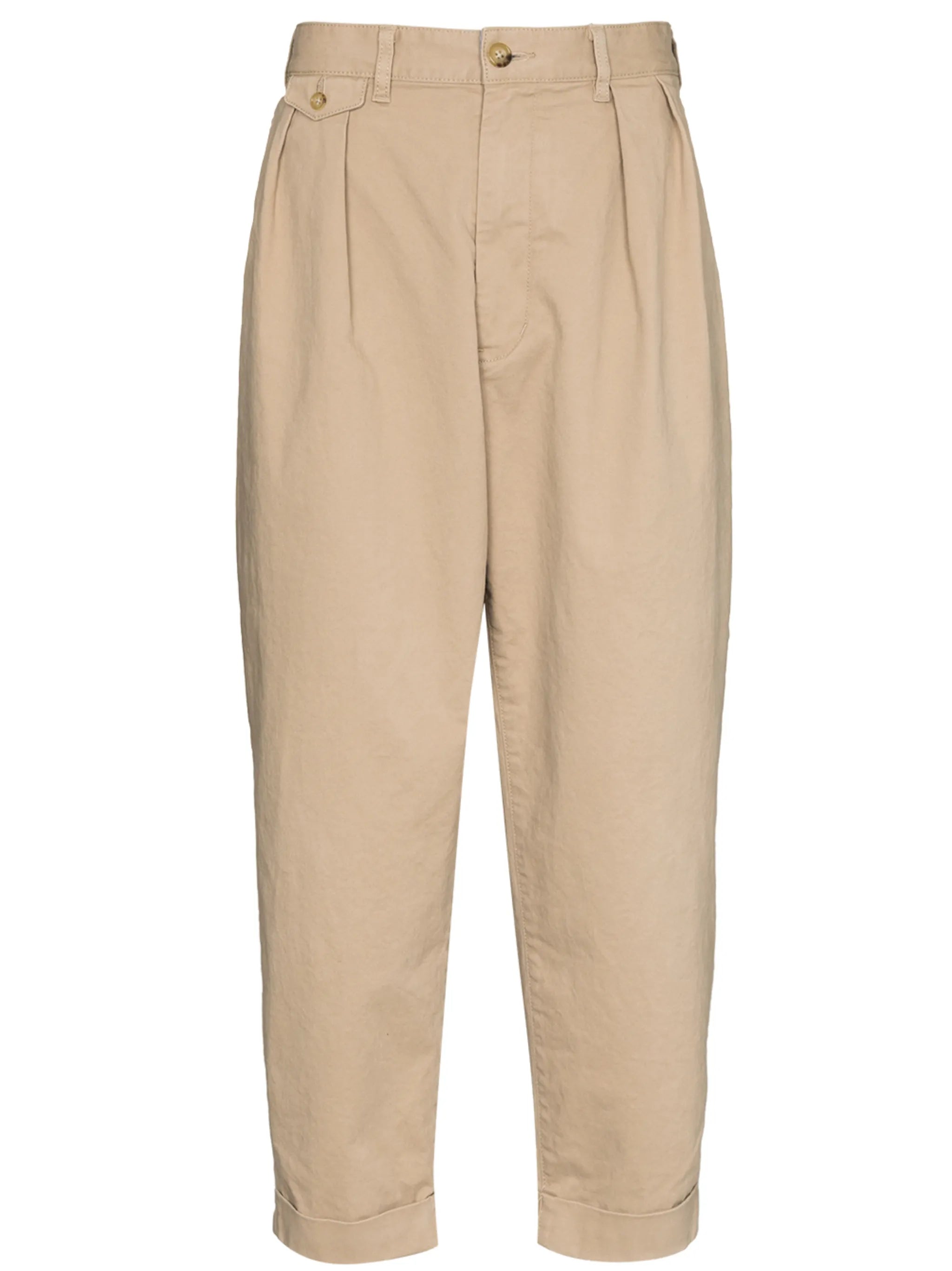 dart-detailing cropped trousers