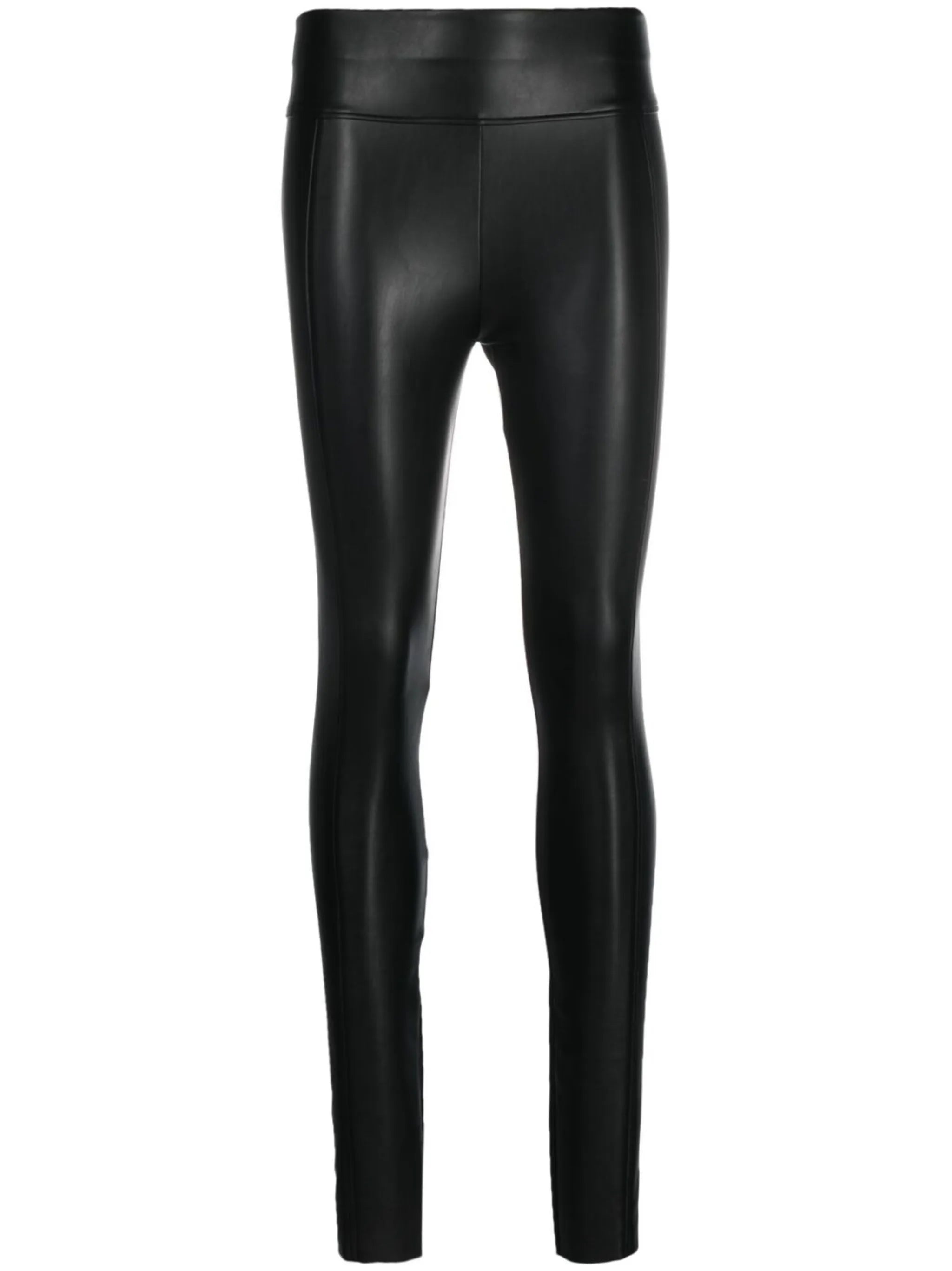 high-rise faux-leather leggings