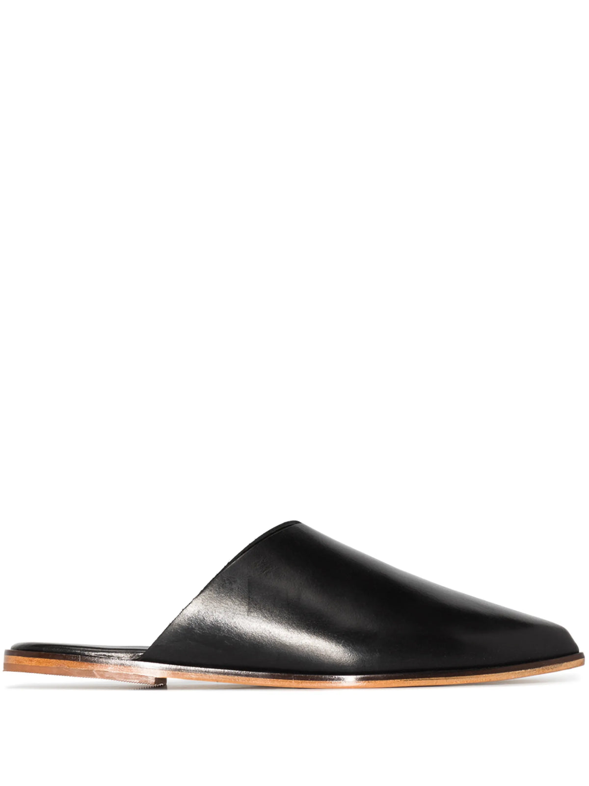 Zuri leather flat mules