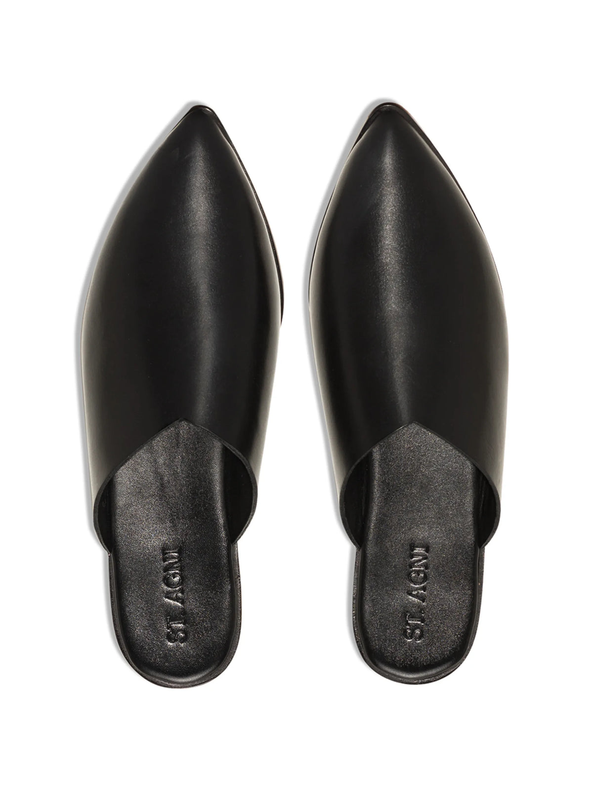Zuri leather flat mules