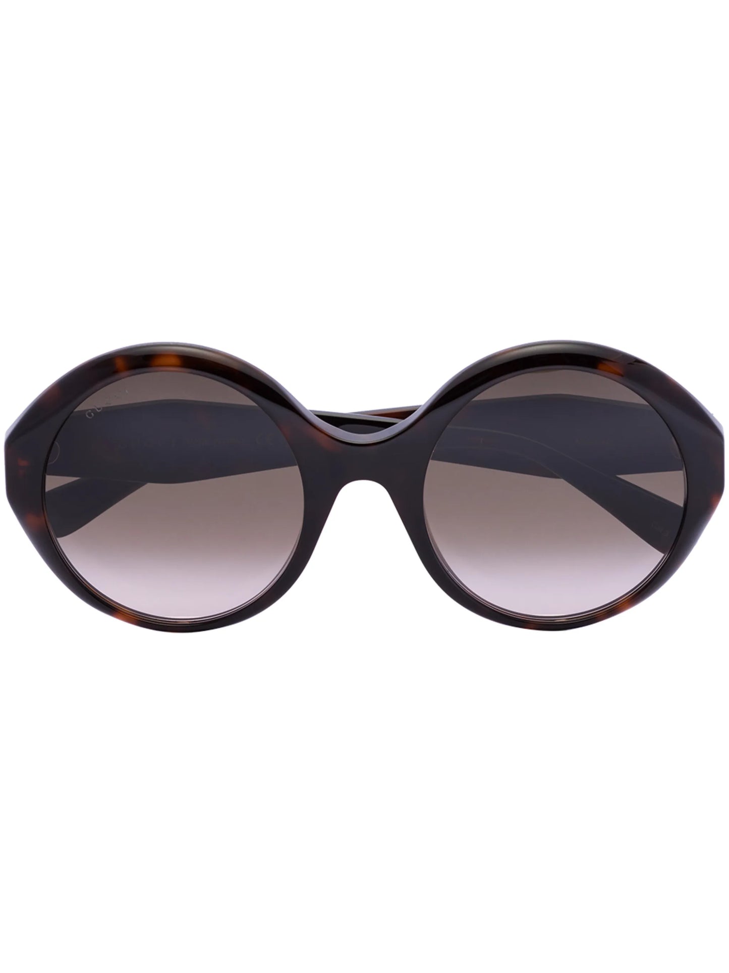 Havana tortoiseshell round-frame sunglasses